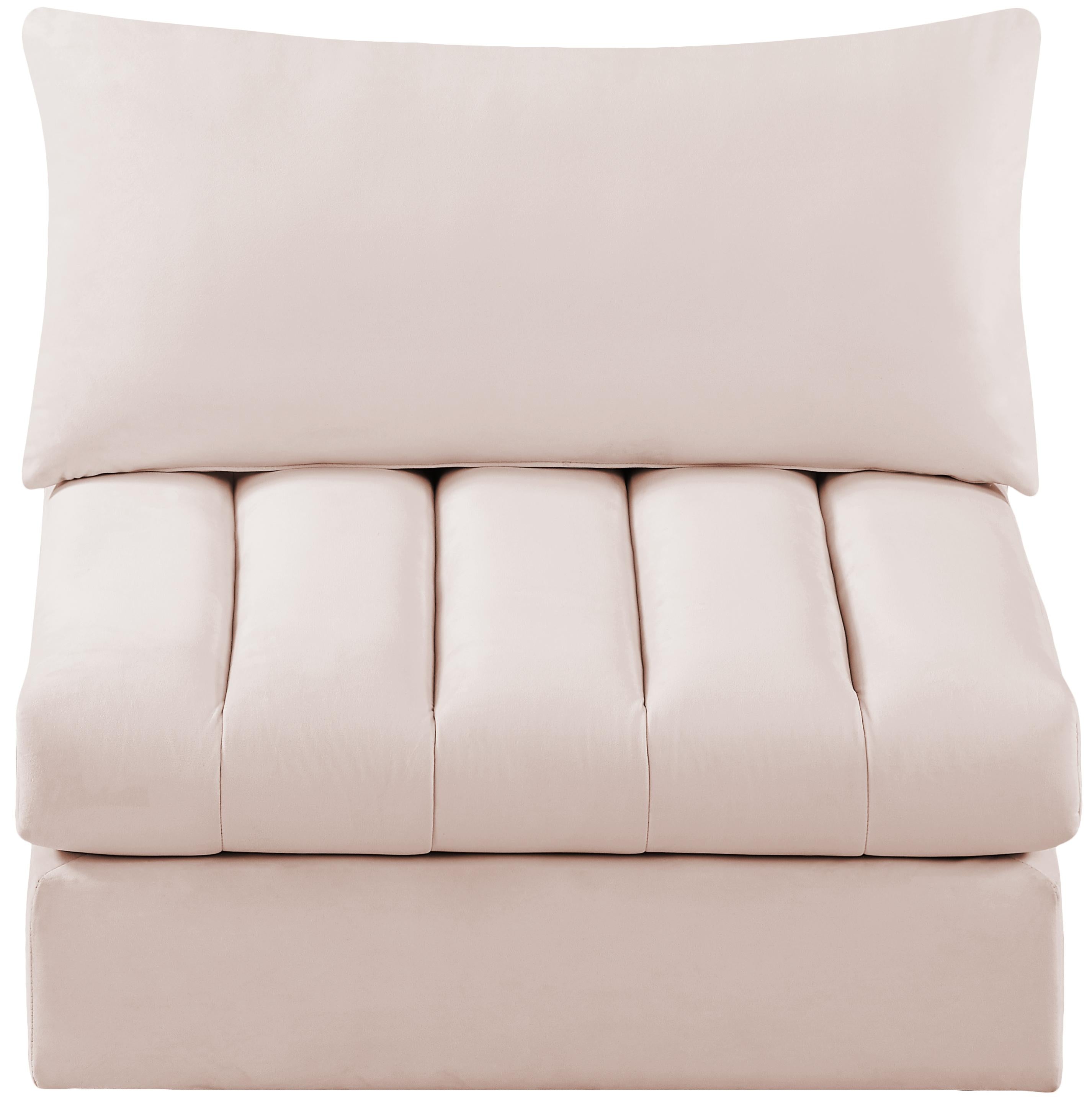 Jacob Pink Velvet Armless - Luxury Home Furniture (MI)