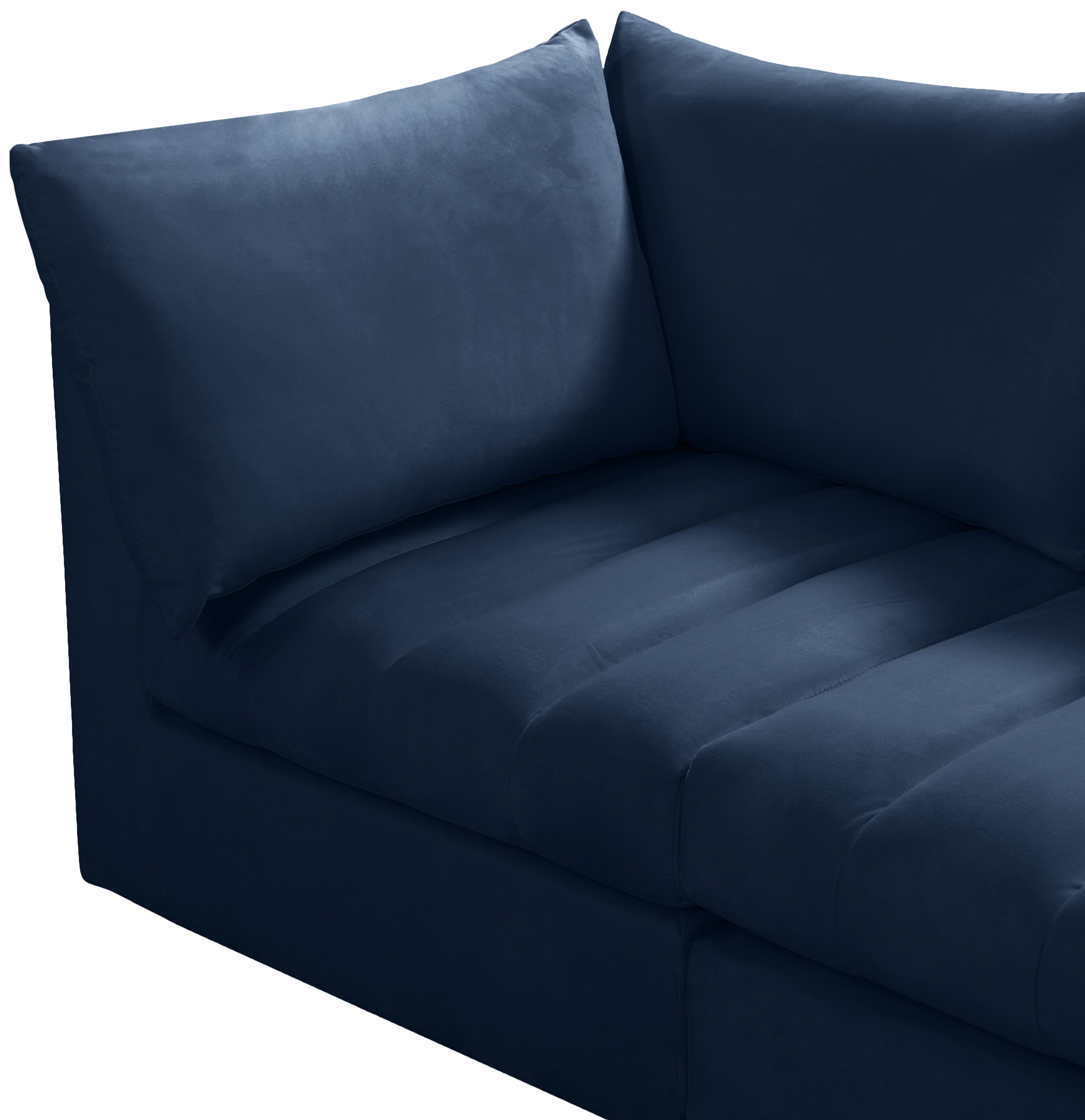 Jacob Navy Velvet Modular Sectional - Luxury Home Furniture (MI)