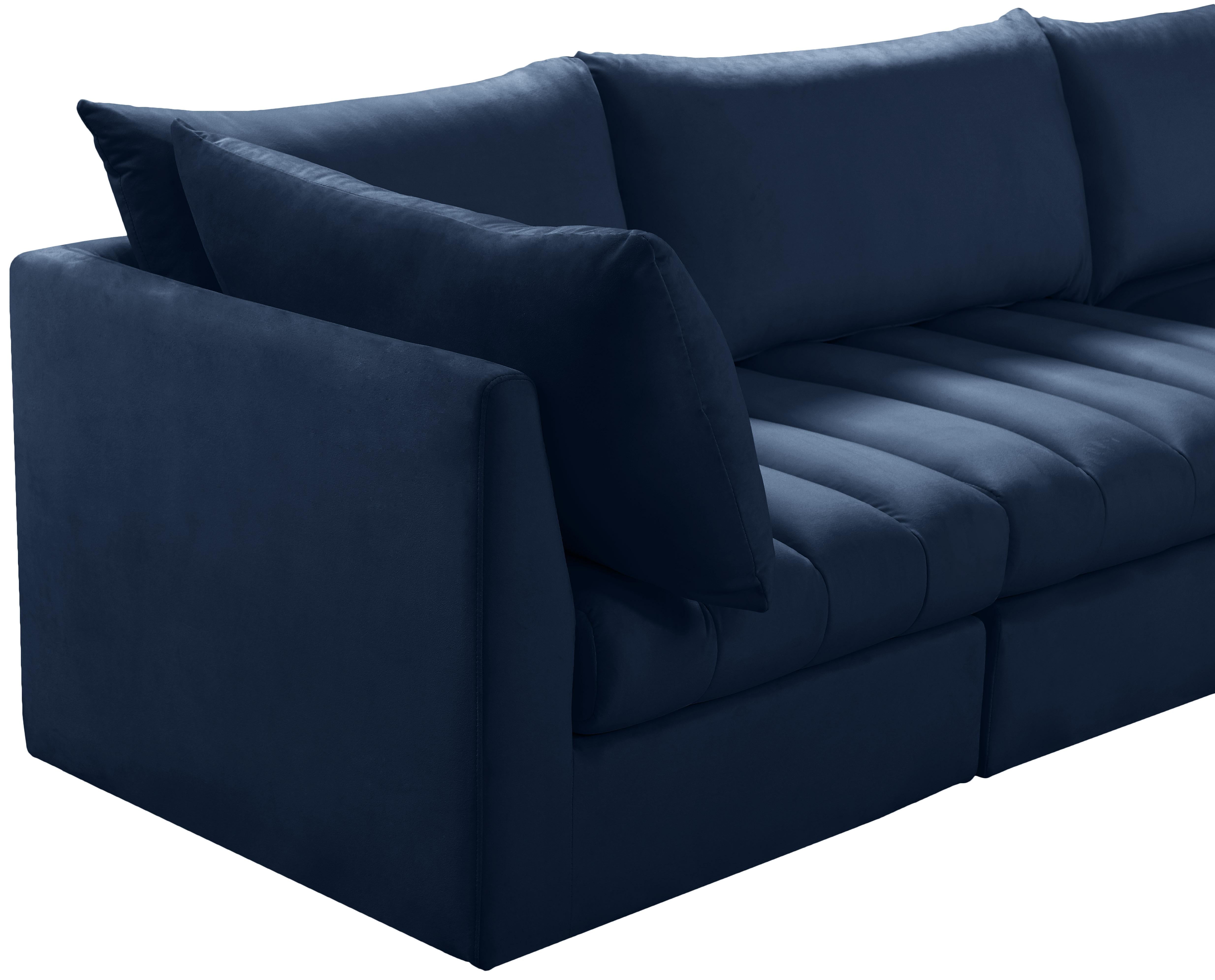 Jacob Navy Velvet Modular Sectional - Luxury Home Furniture (MI)