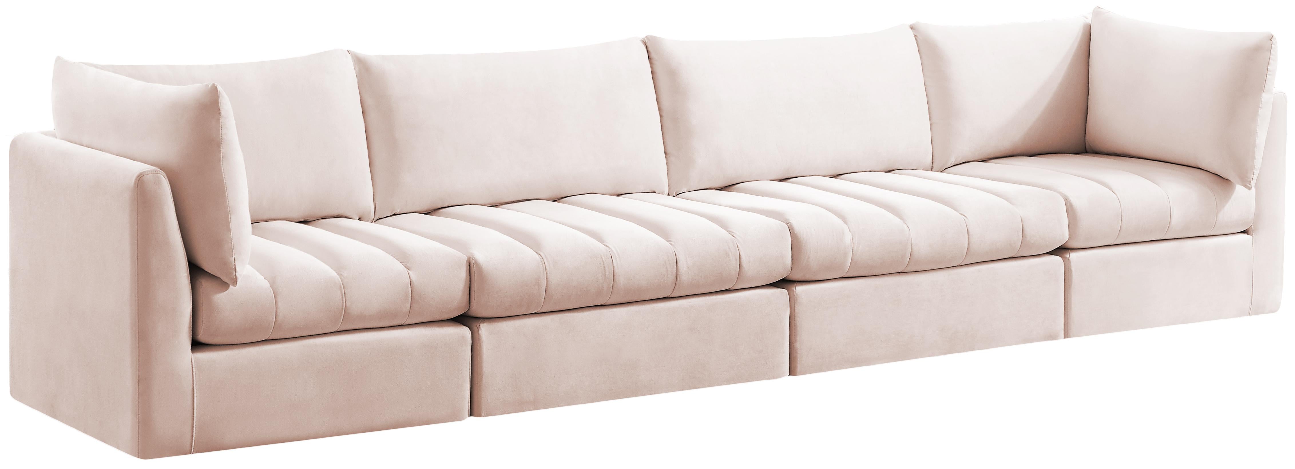 Jacob Pink Velvet Modular Sofa - Luxury Home Furniture (MI)