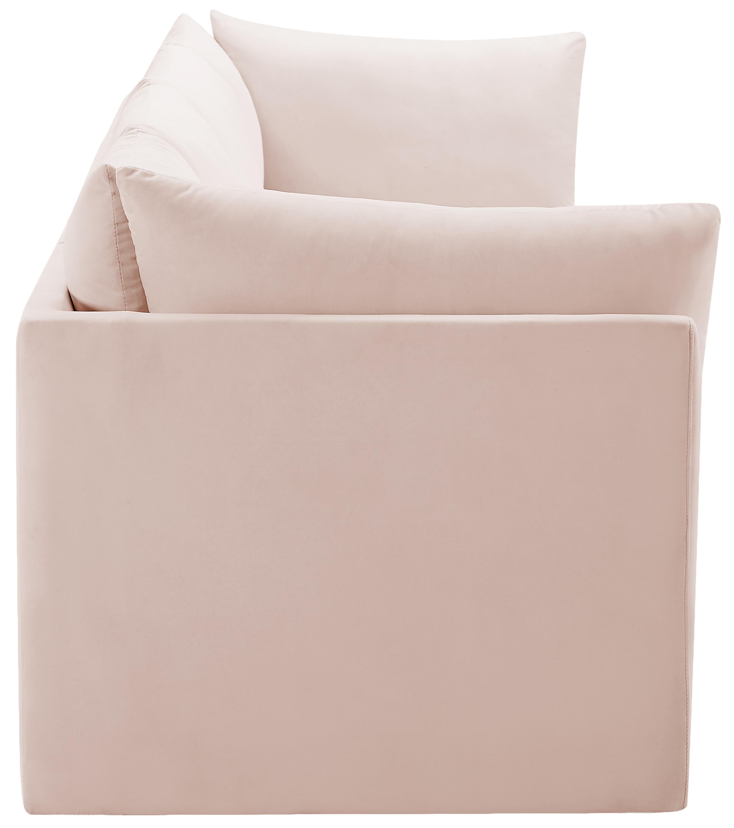 Jacob Pink Velvet Modular Sofa - Luxury Home Furniture (MI)