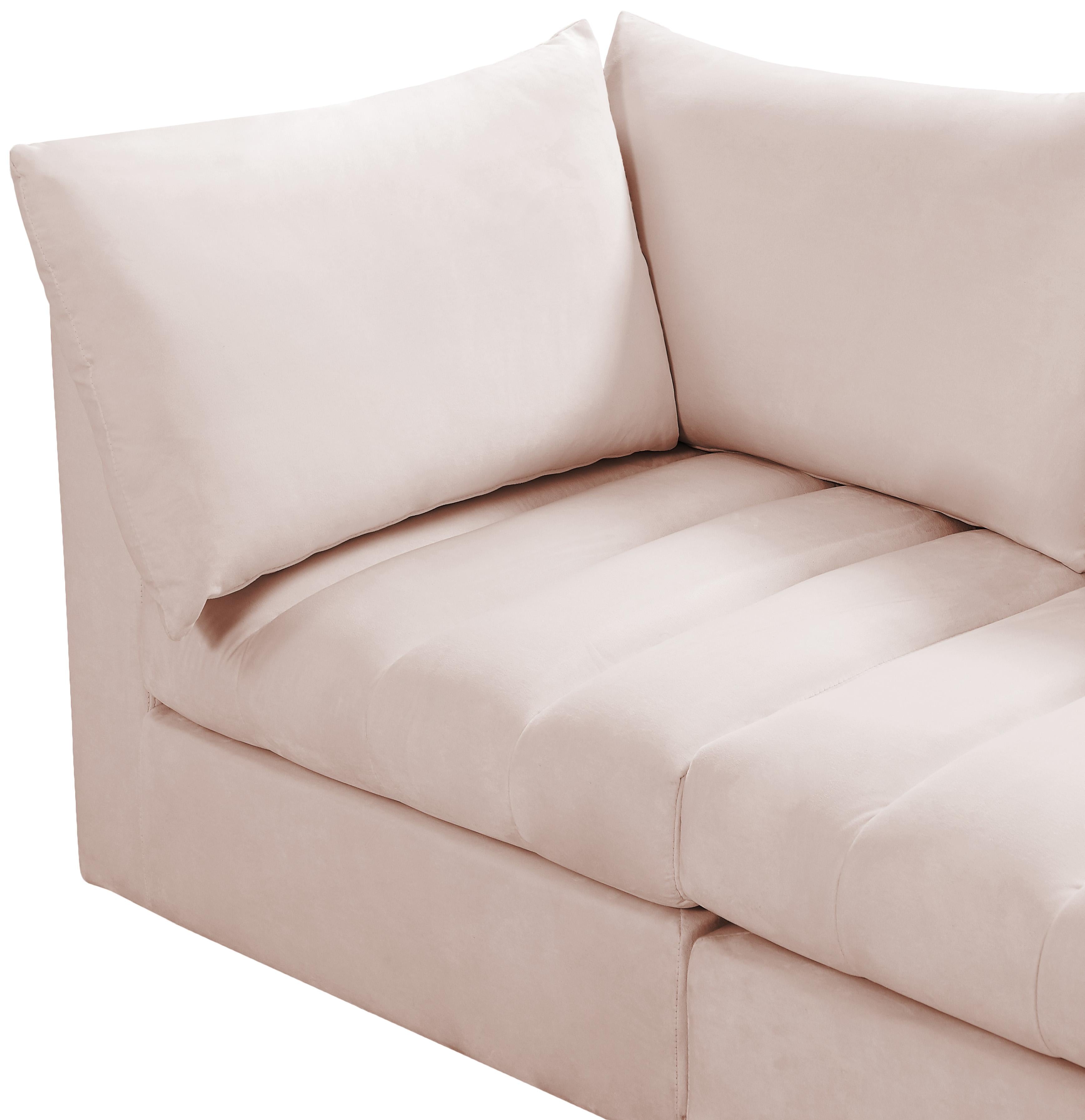 Jacob Pink Velvet Modular Sofa - Luxury Home Furniture (MI)