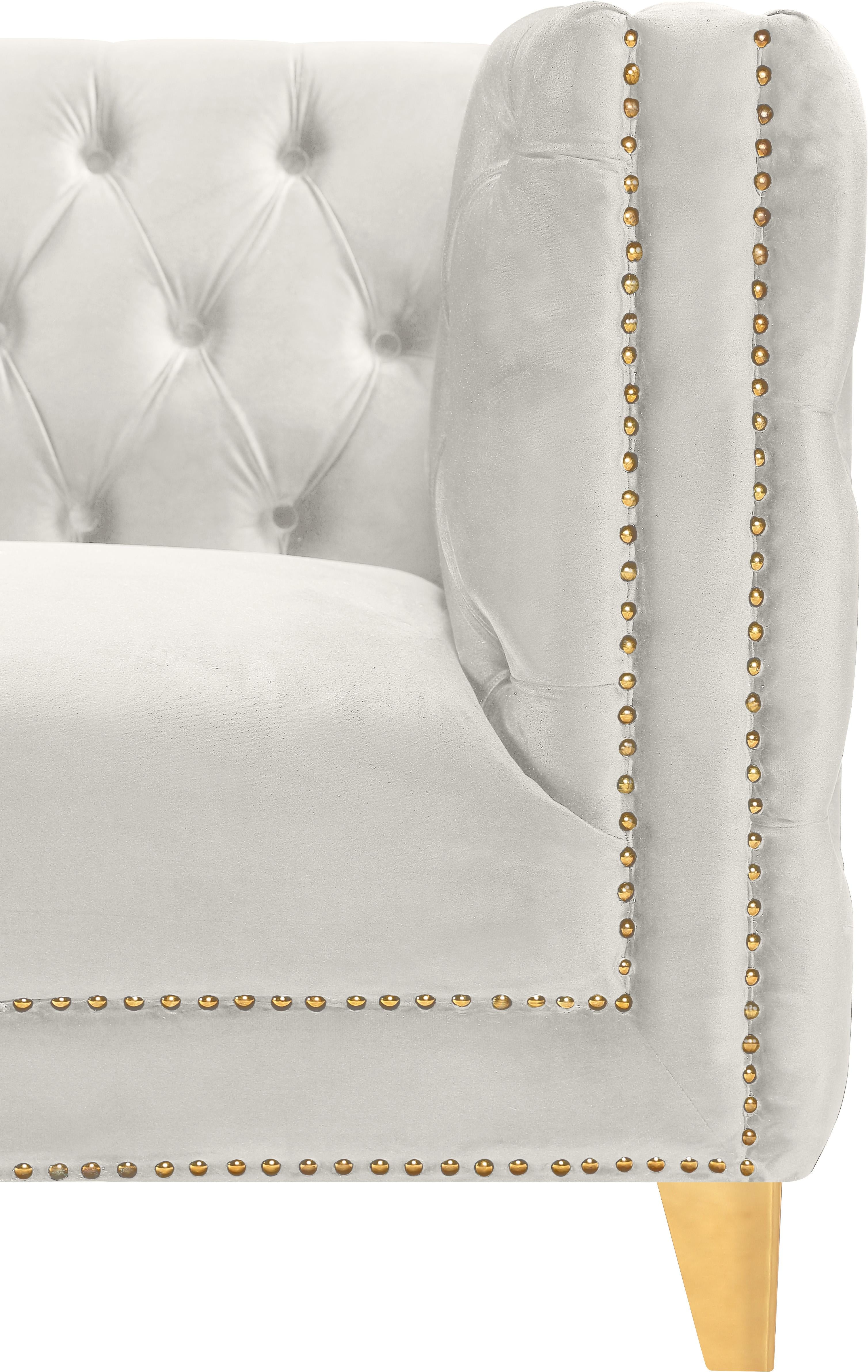 Michelle Cream Velvet Sofa - Luxury Home Furniture (MI)