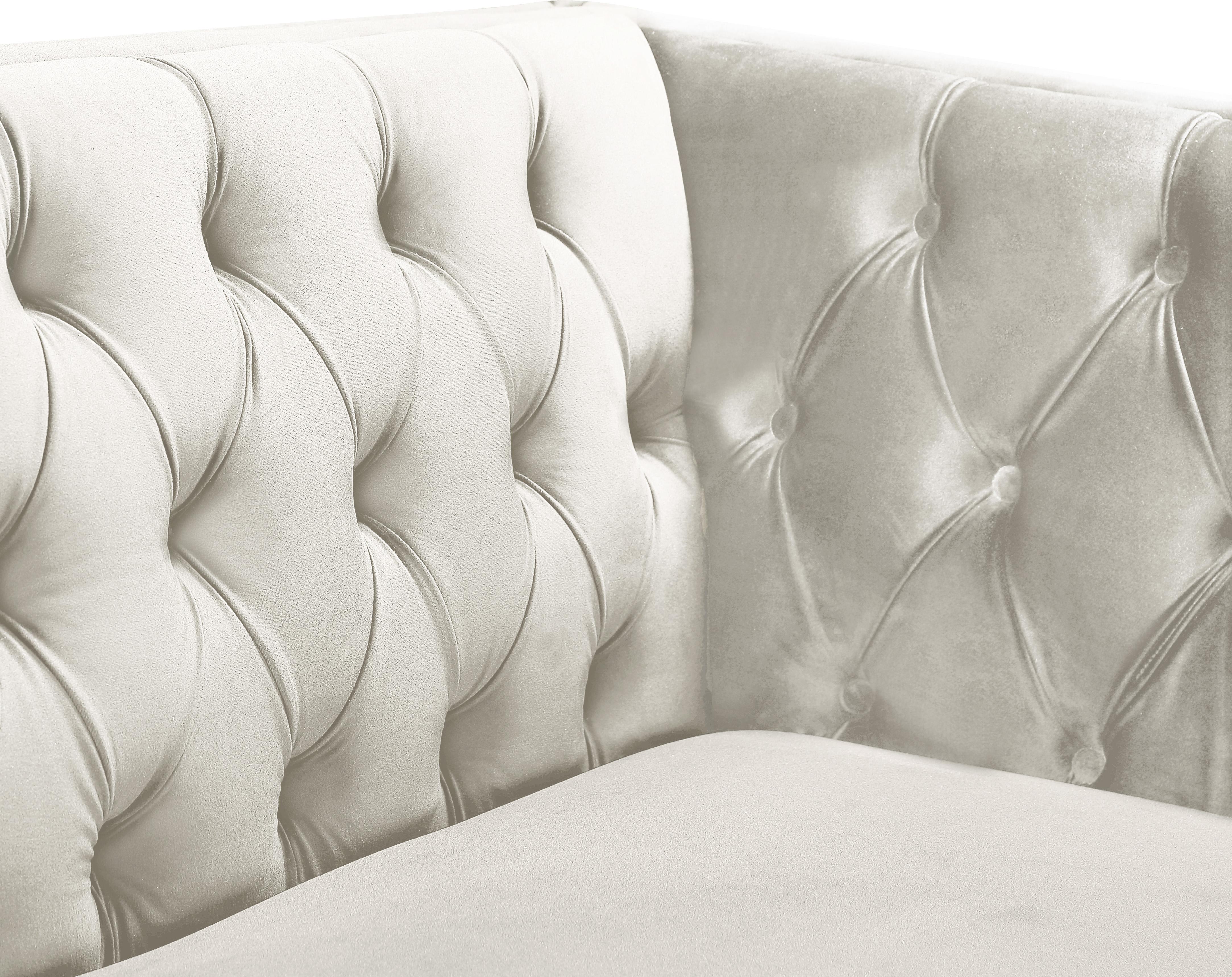 Michelle Cream Velvet Sofa - Luxury Home Furniture (MI)