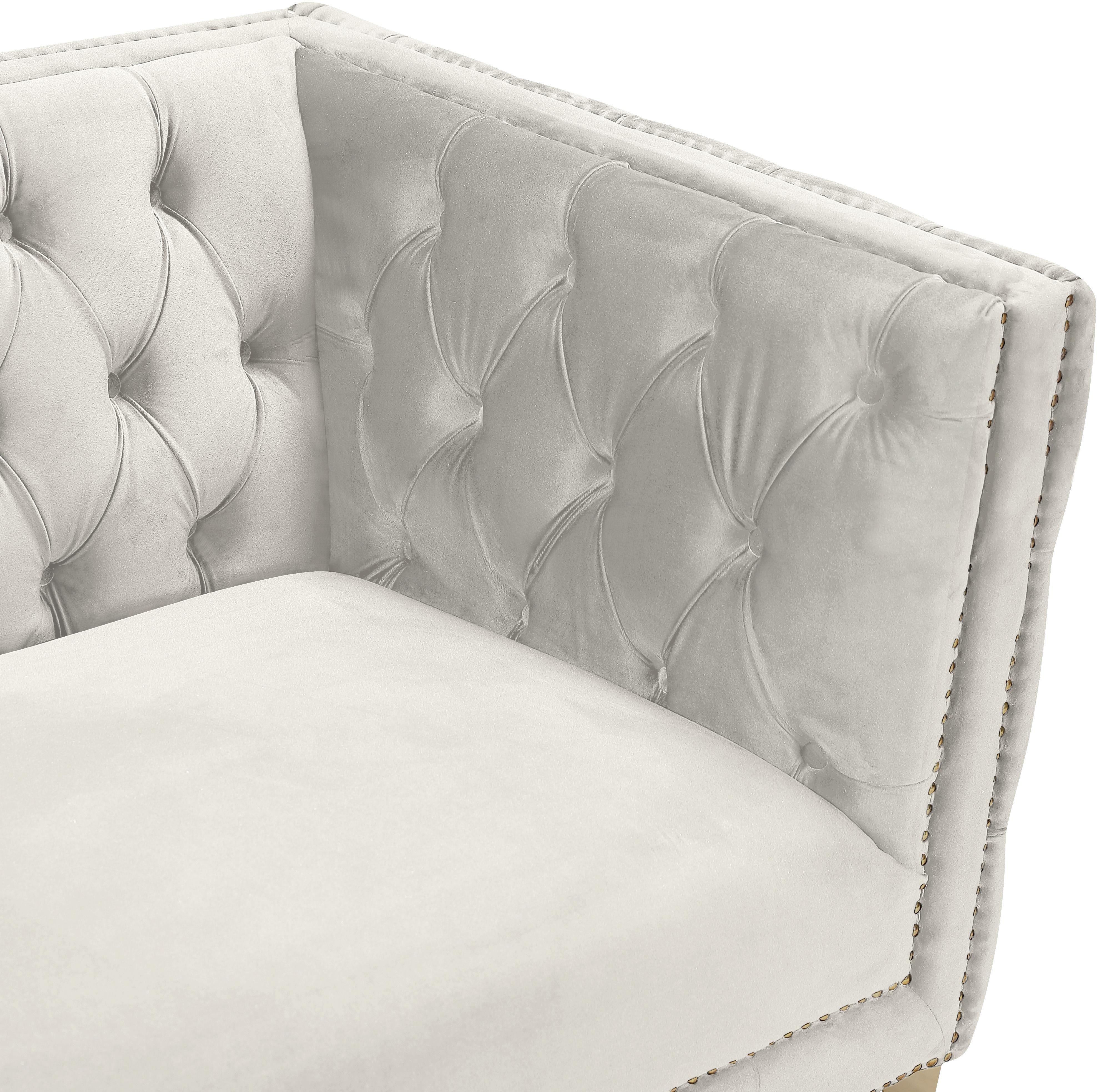 Michelle Cream Velvet Sofa - Luxury Home Furniture (MI)