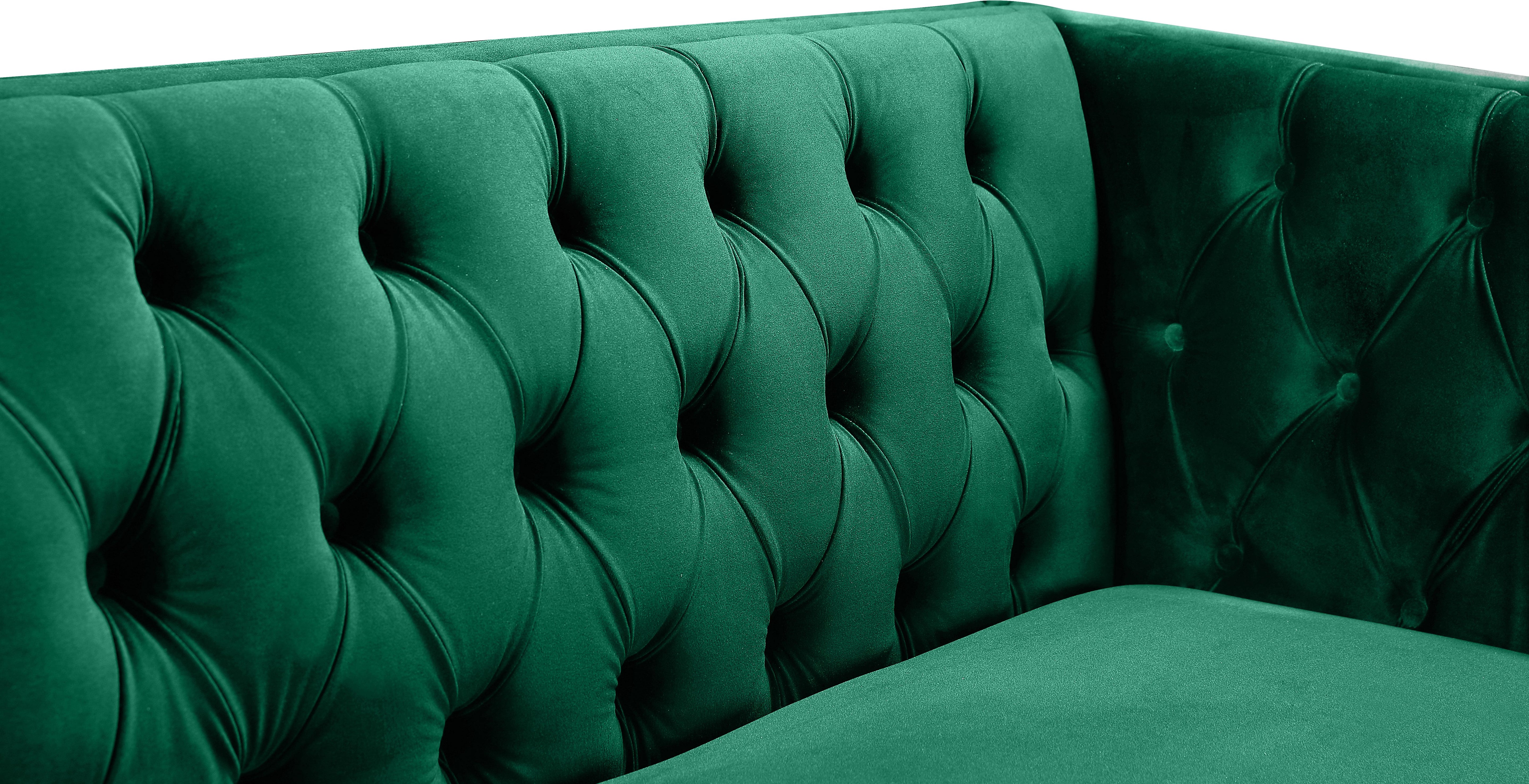 Michelle Green Velvet Loveseat - Luxury Home Furniture (MI)