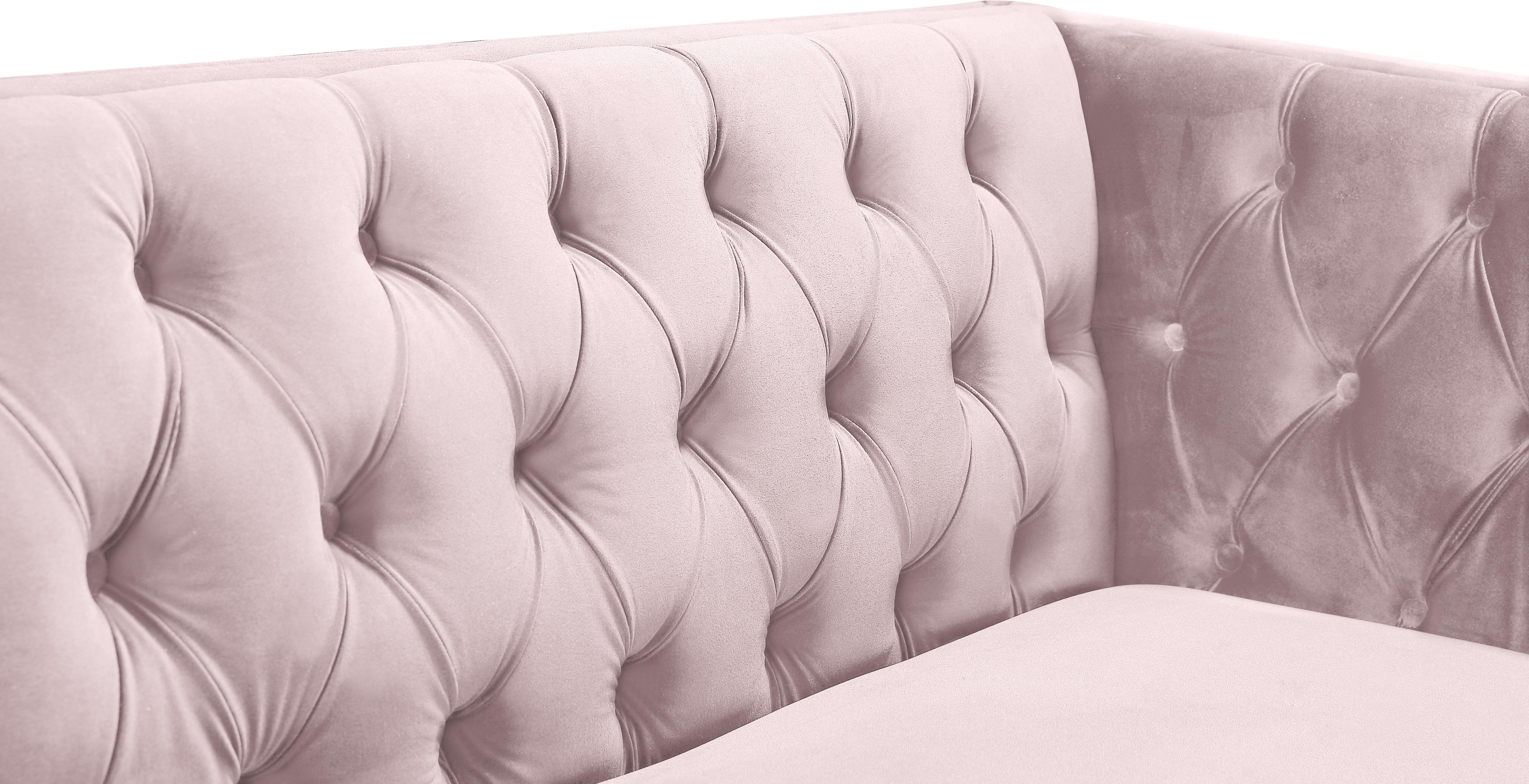 Michelle Pink Velvet Loveseat - Luxury Home Furniture (MI)