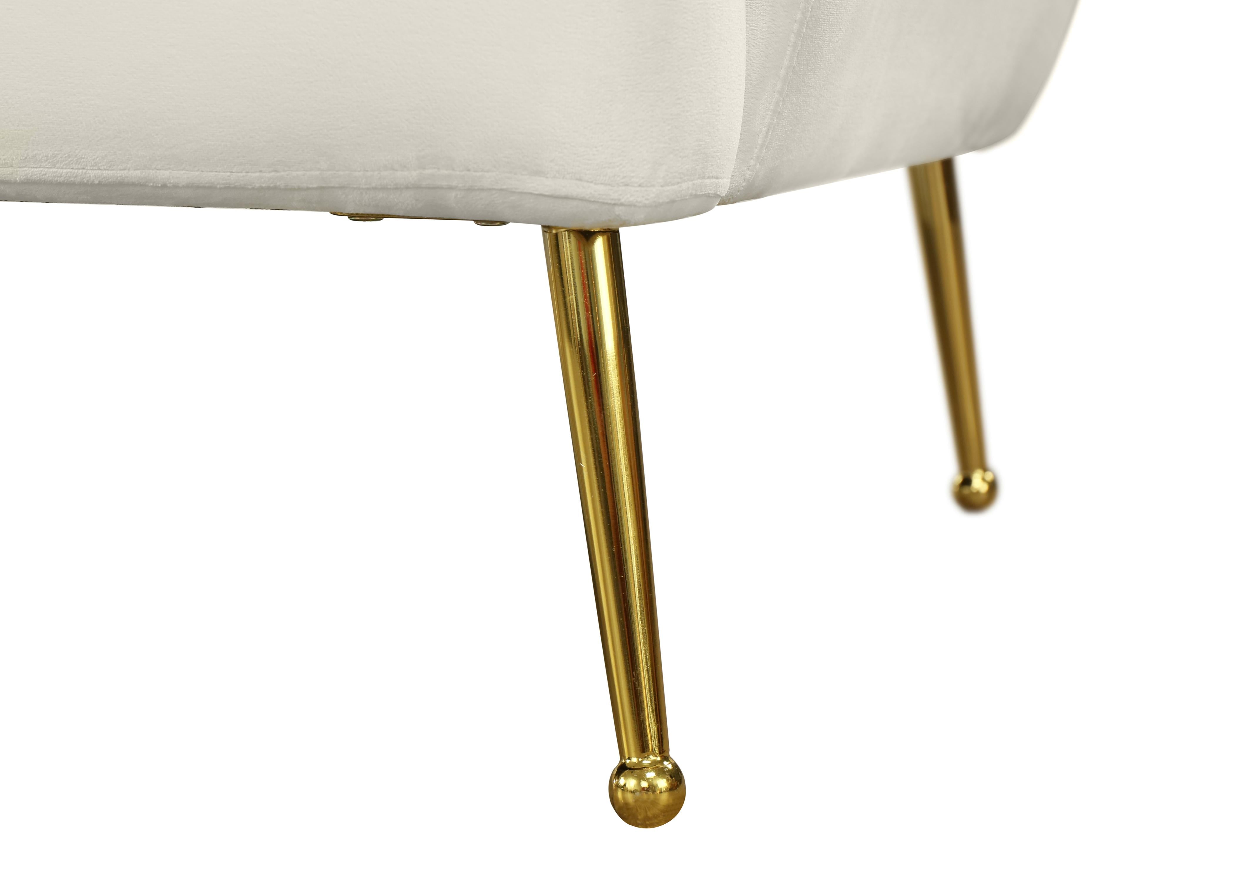 Tori Cream Velvet Loveseat - Luxury Home Furniture (MI)
