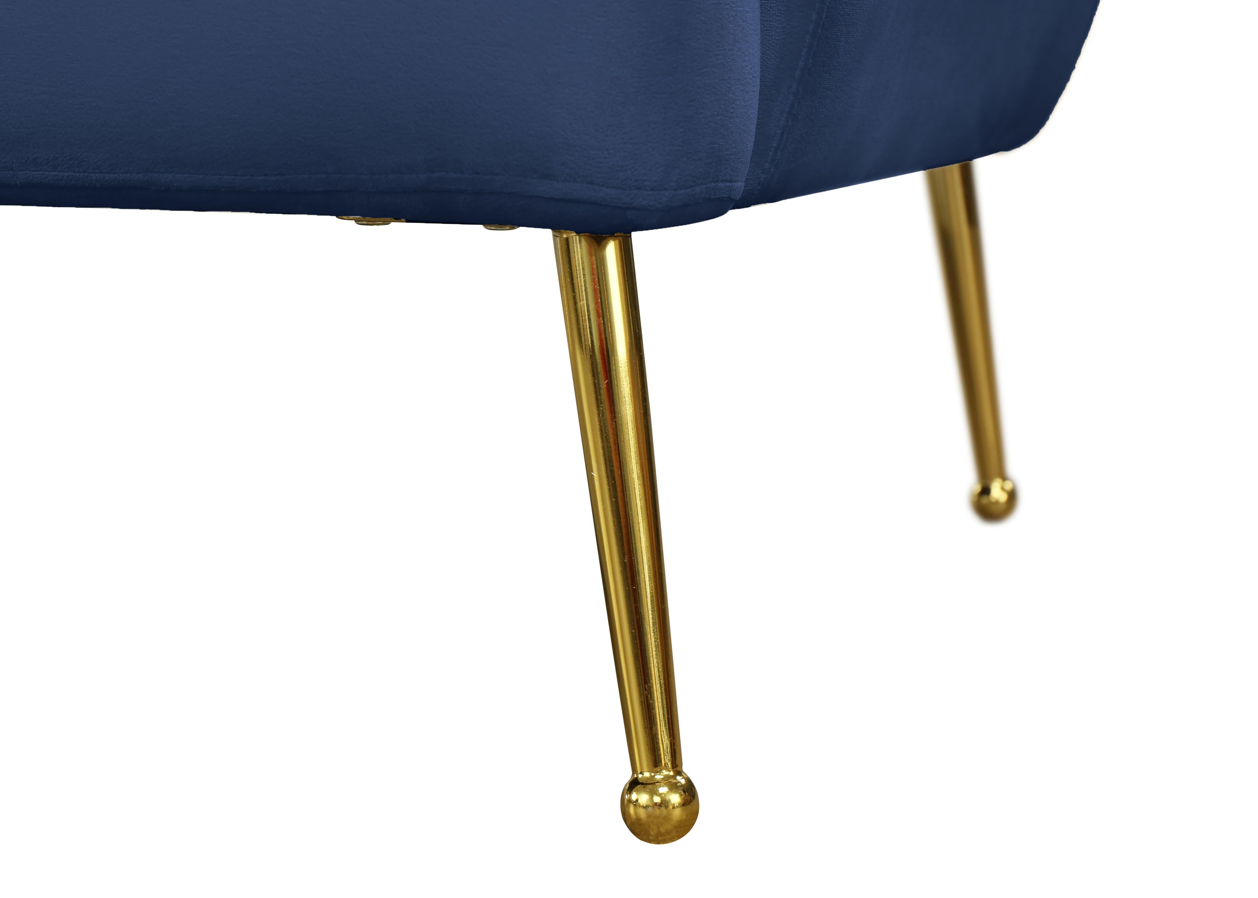 Tori Navy Velvet Loveseat - Luxury Home Furniture (MI)