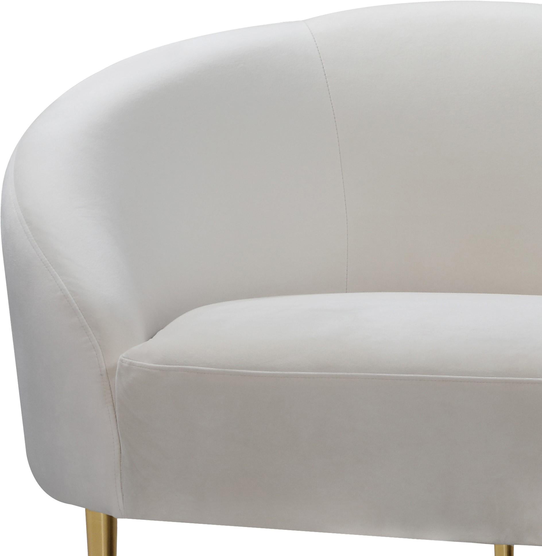Ritz Cream Velvet Sofa - Luxury Home Furniture (MI)