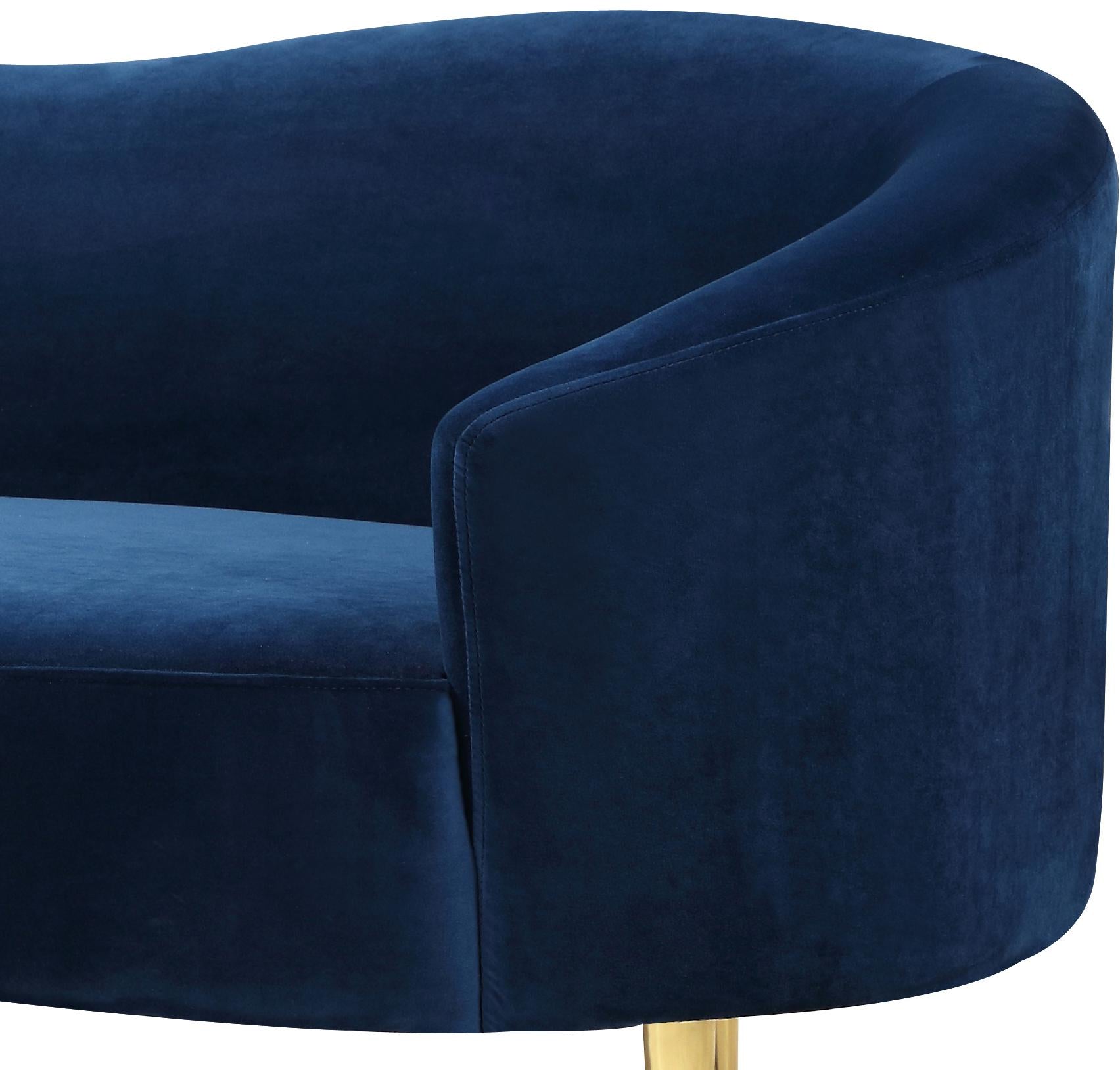 Ritz Navy Velvet Sofa - Luxury Home Furniture (MI)