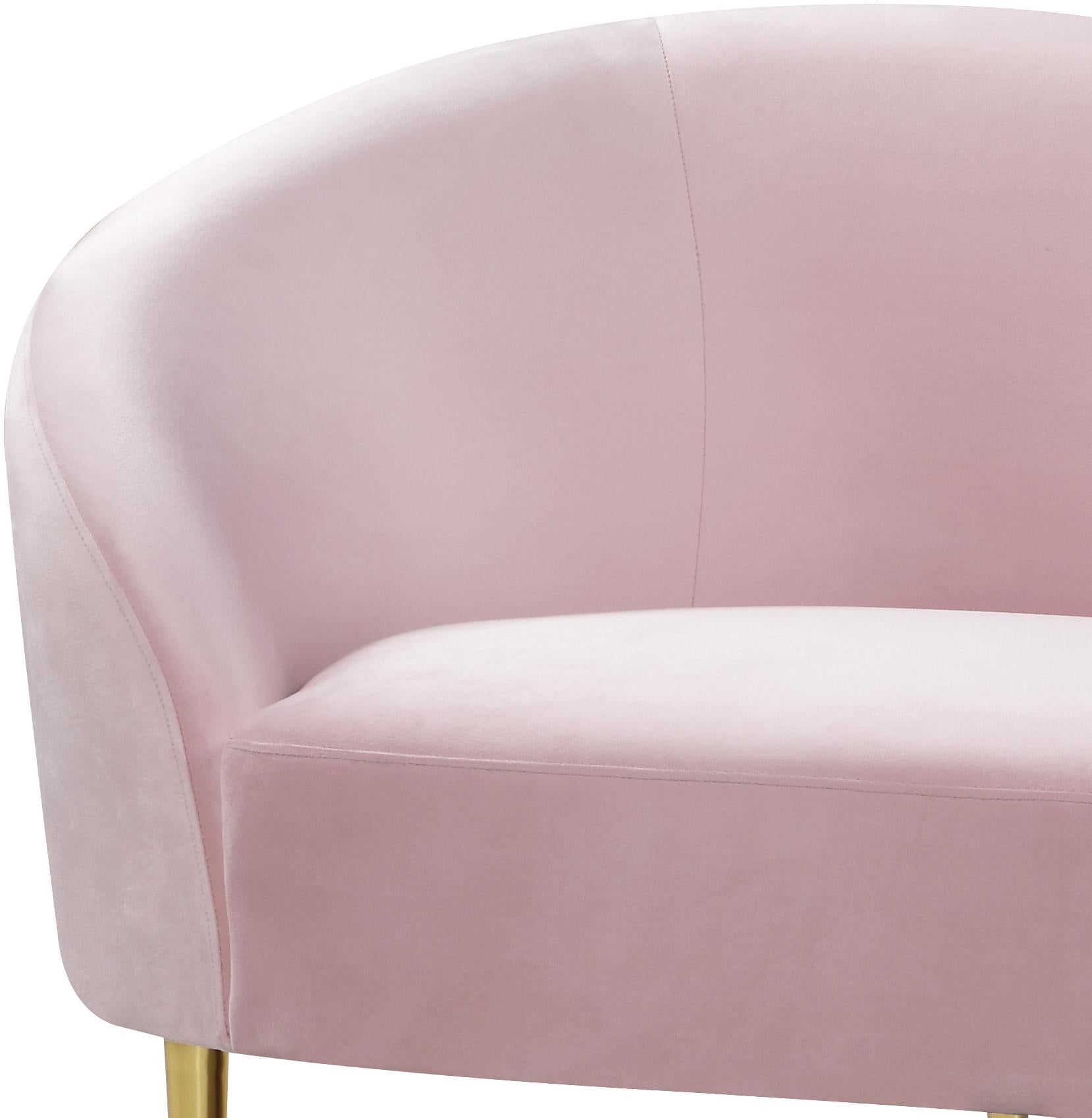 Ritz Pink Velvet Sofa - Luxury Home Furniture (MI)