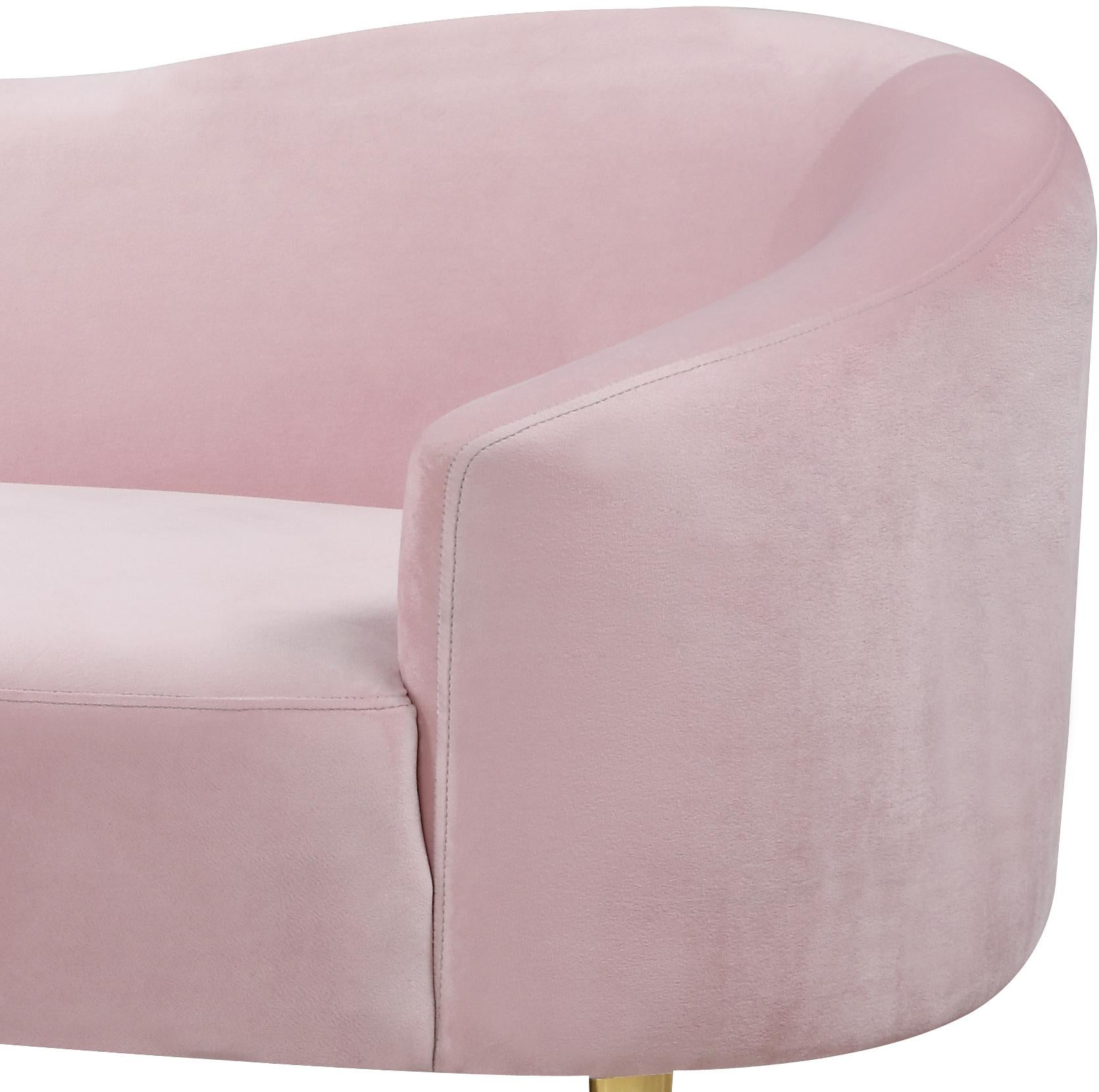 Ritz Pink Velvet Sofa - Luxury Home Furniture (MI)