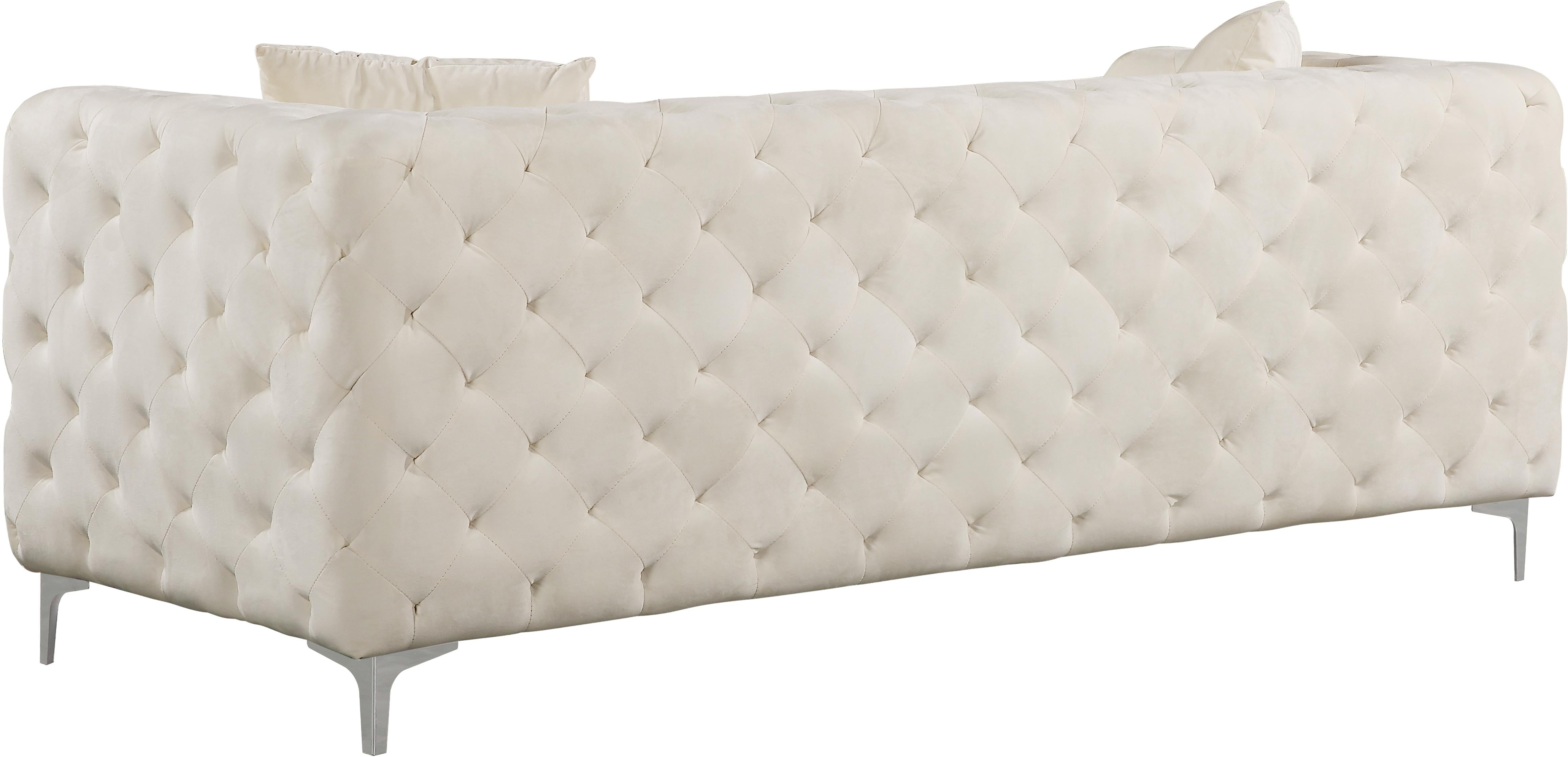 Scarlett Cream Velvet Sofa - Luxury Home Furniture (MI)