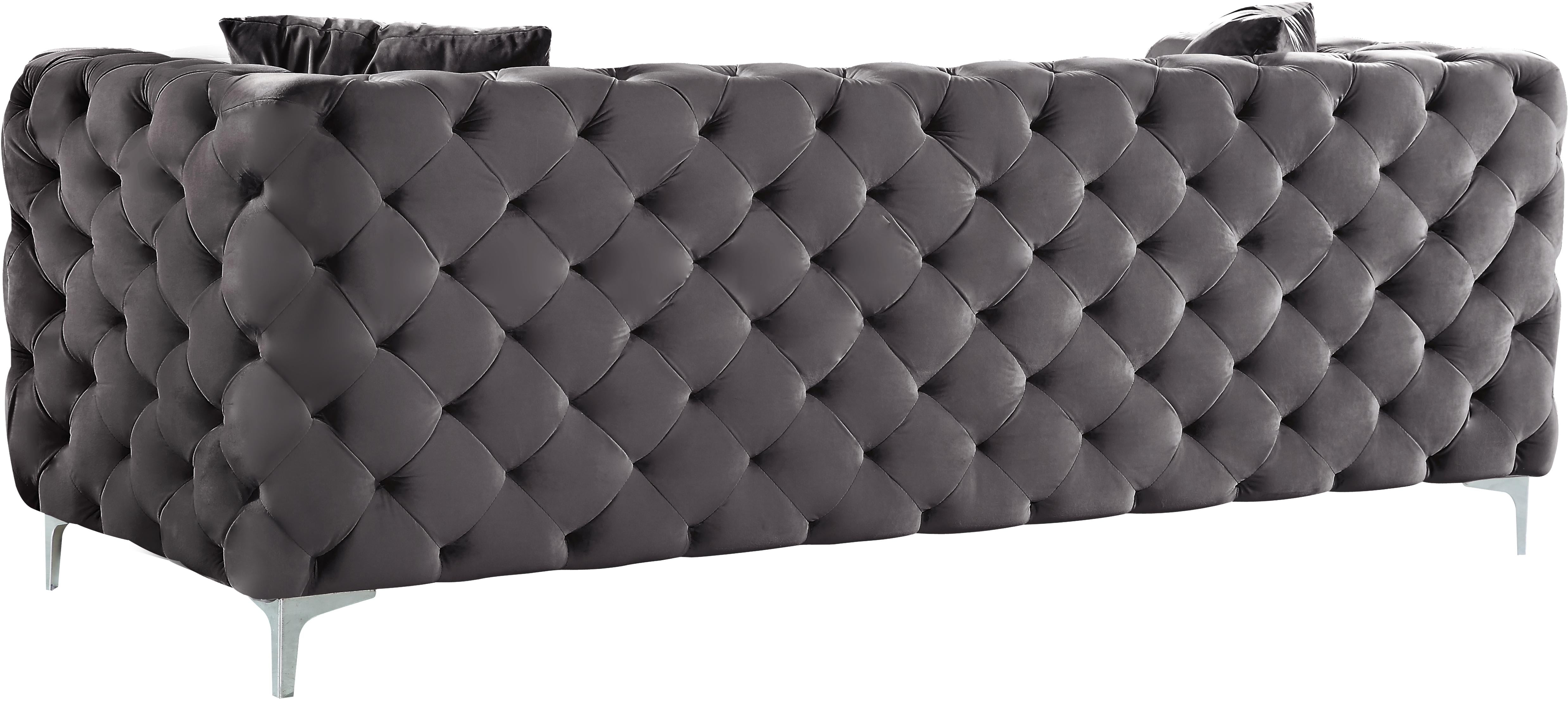Scarlett Grey Velvet Sofa - Luxury Home Furniture (MI)