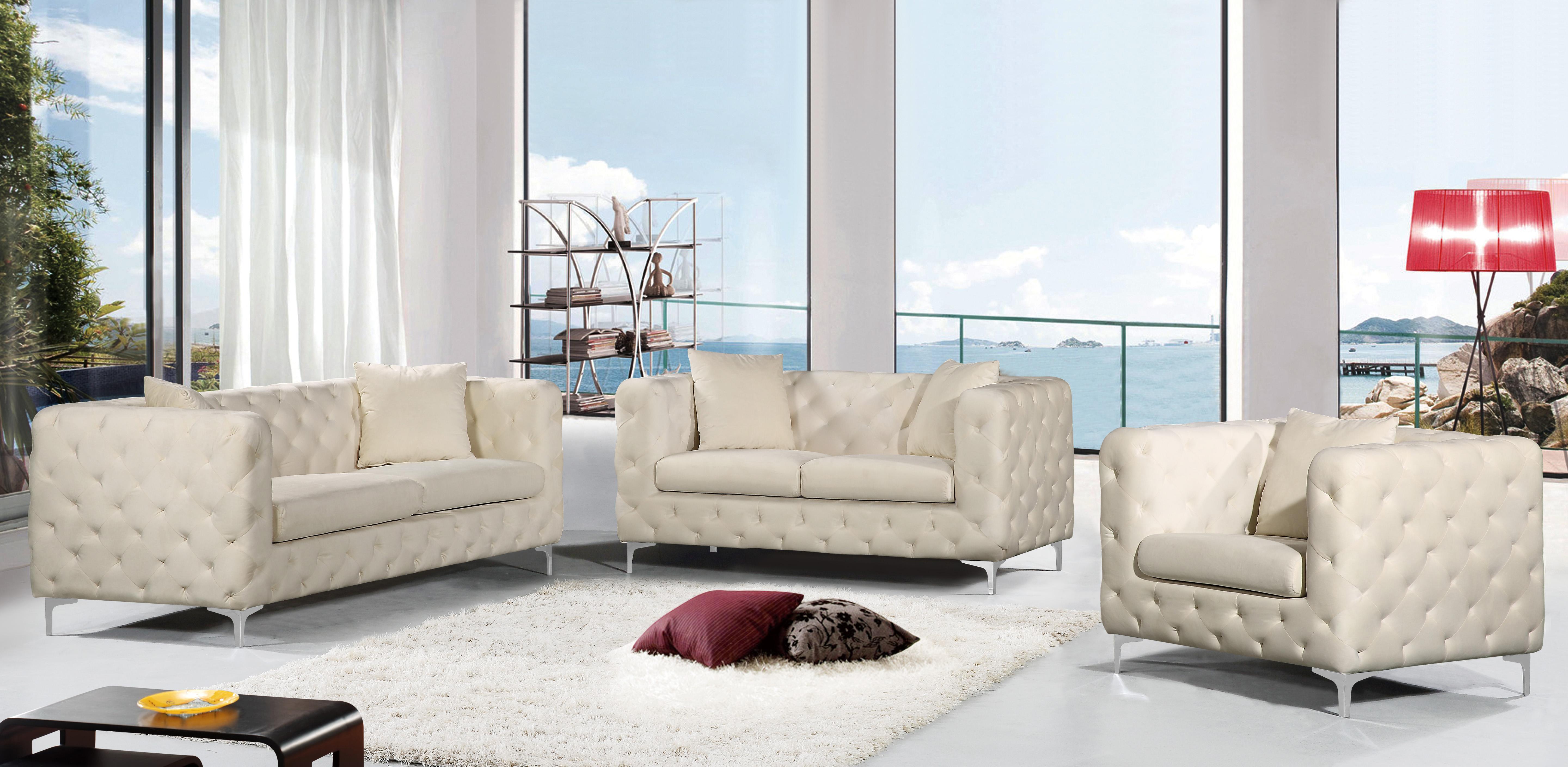 Scarlett Cream Velvet Chair - Luxury Home Furniture (MI)
