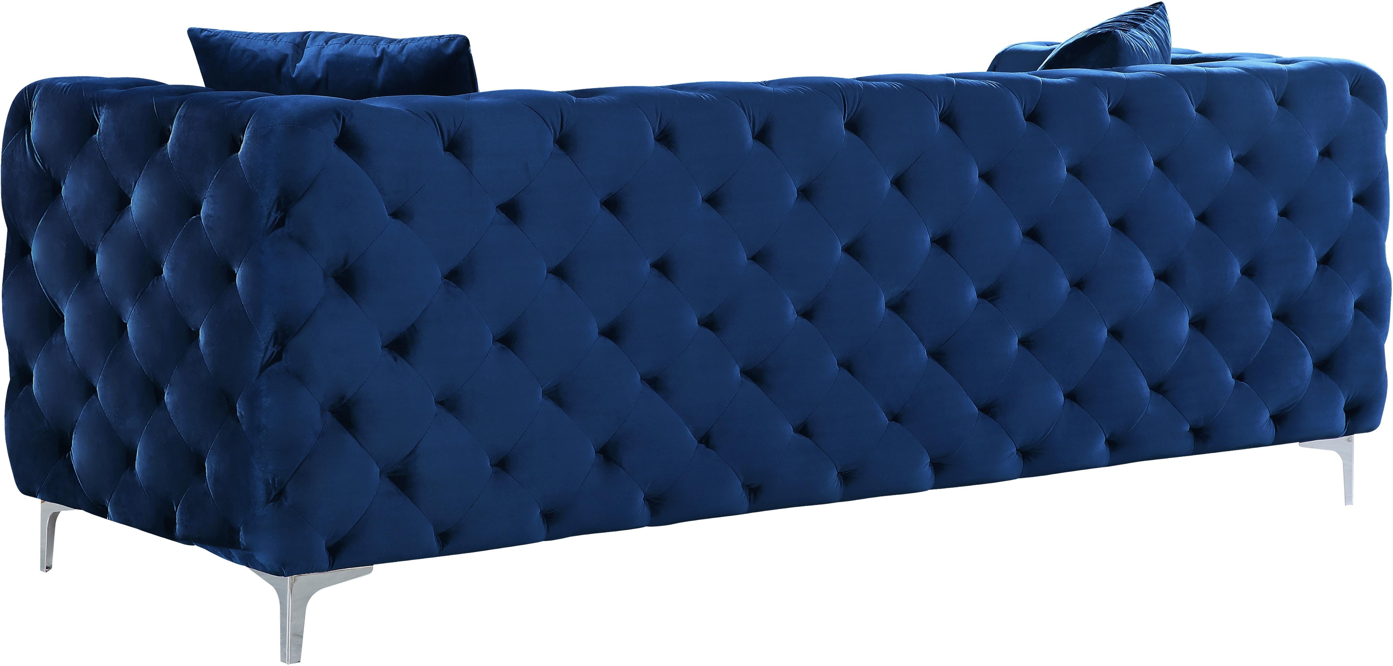 Scarlett Navy Velvet Sofa - Luxury Home Furniture (MI)