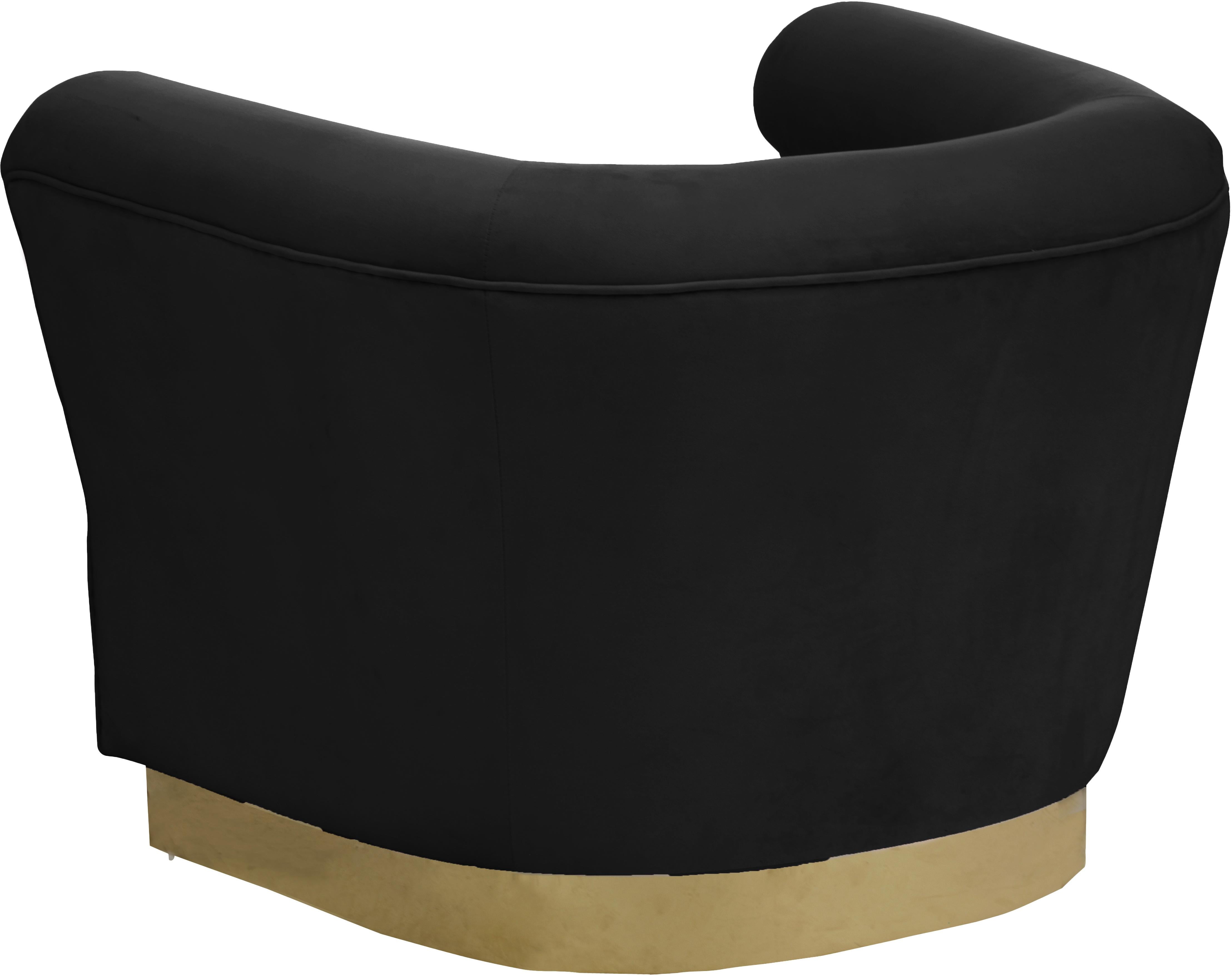 Bellini Black Velvet Chair - Luxury Home Furniture (MI)