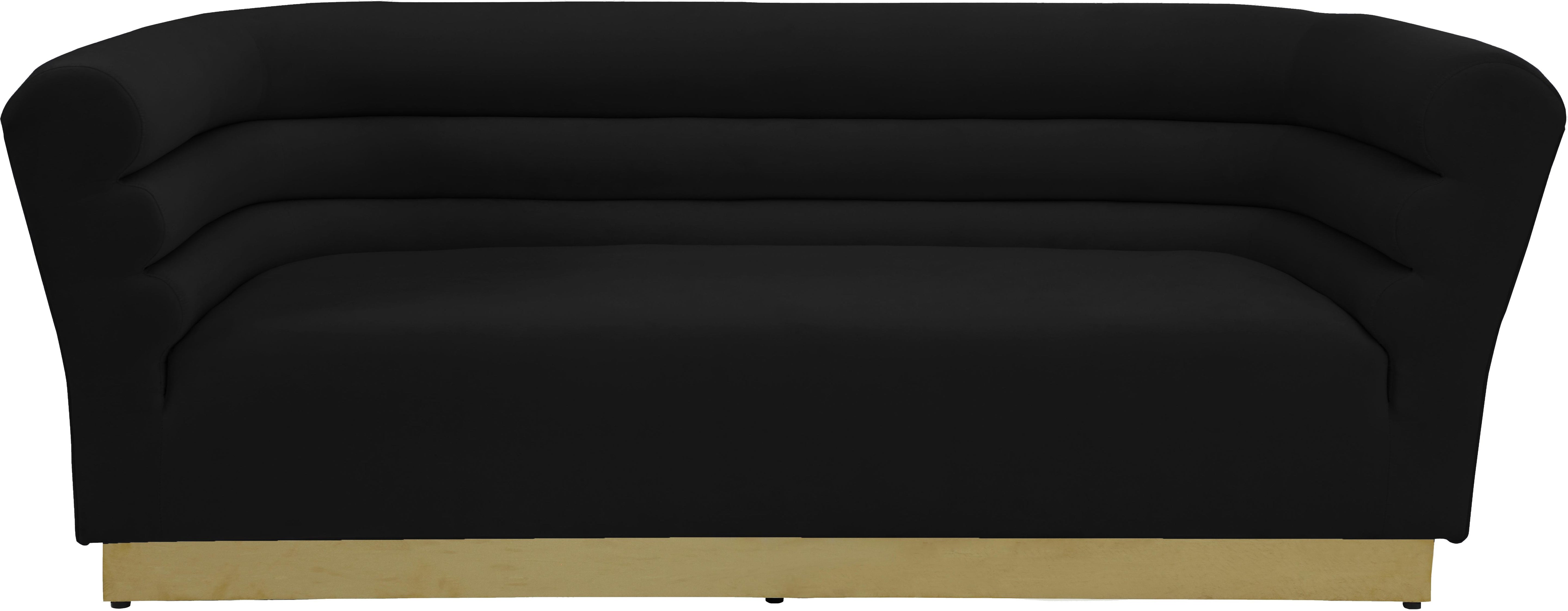 Bellini Black Velvet Sofa - Luxury Home Furniture (MI)