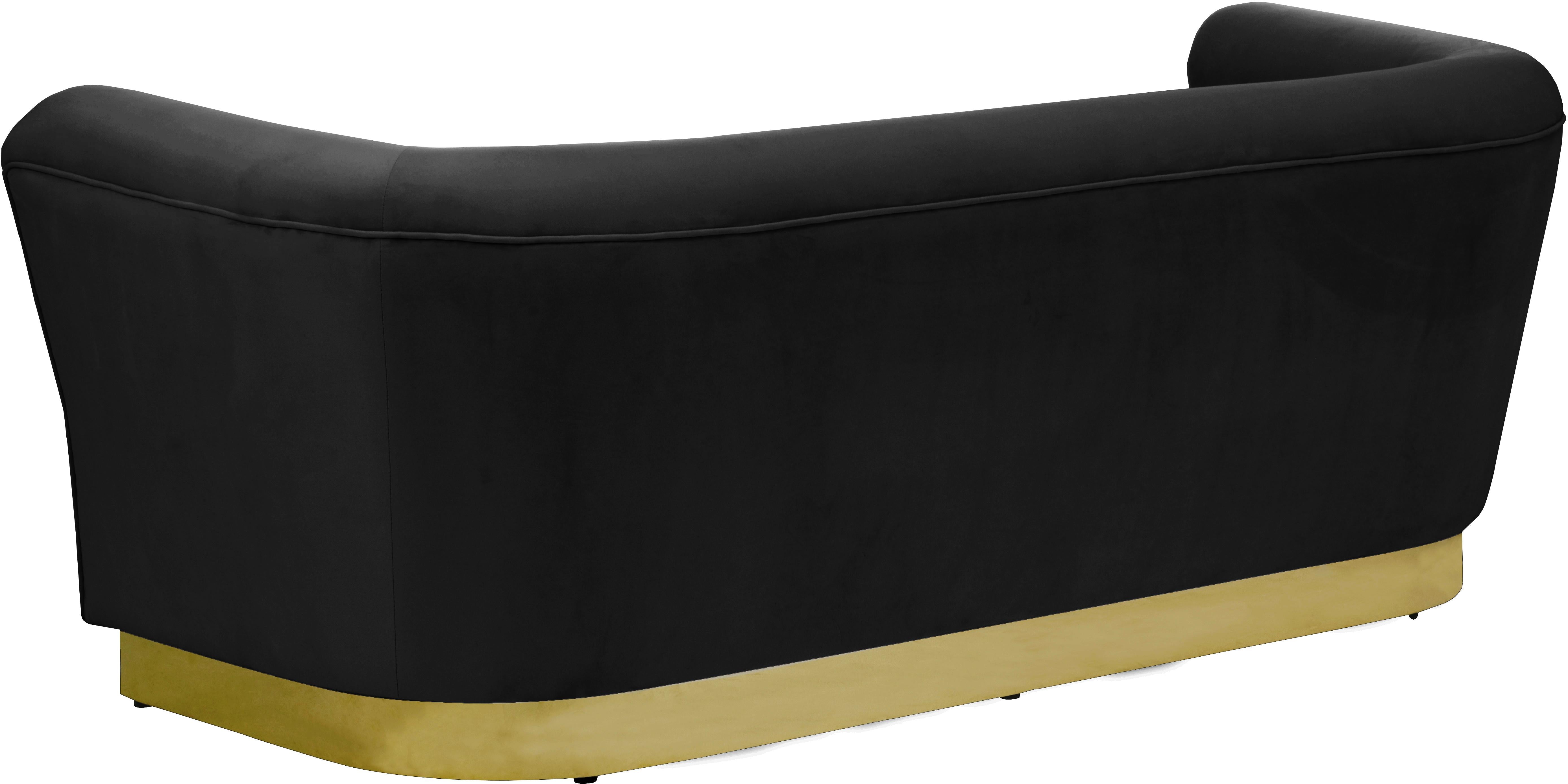 Bellini Black Velvet Sofa - Luxury Home Furniture (MI)