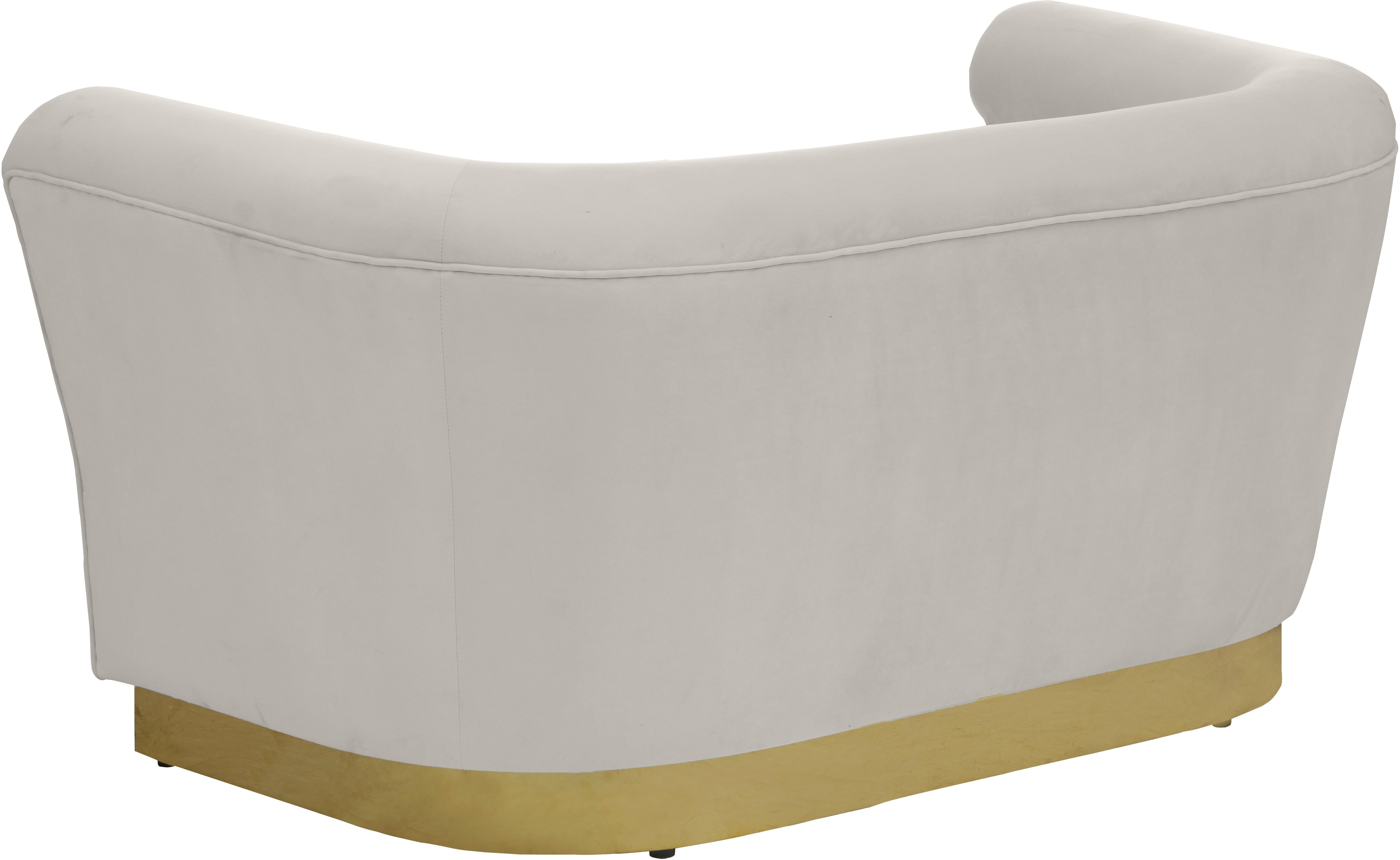 Bellini Cream Velvet Loveseat - Luxury Home Furniture (MI)
