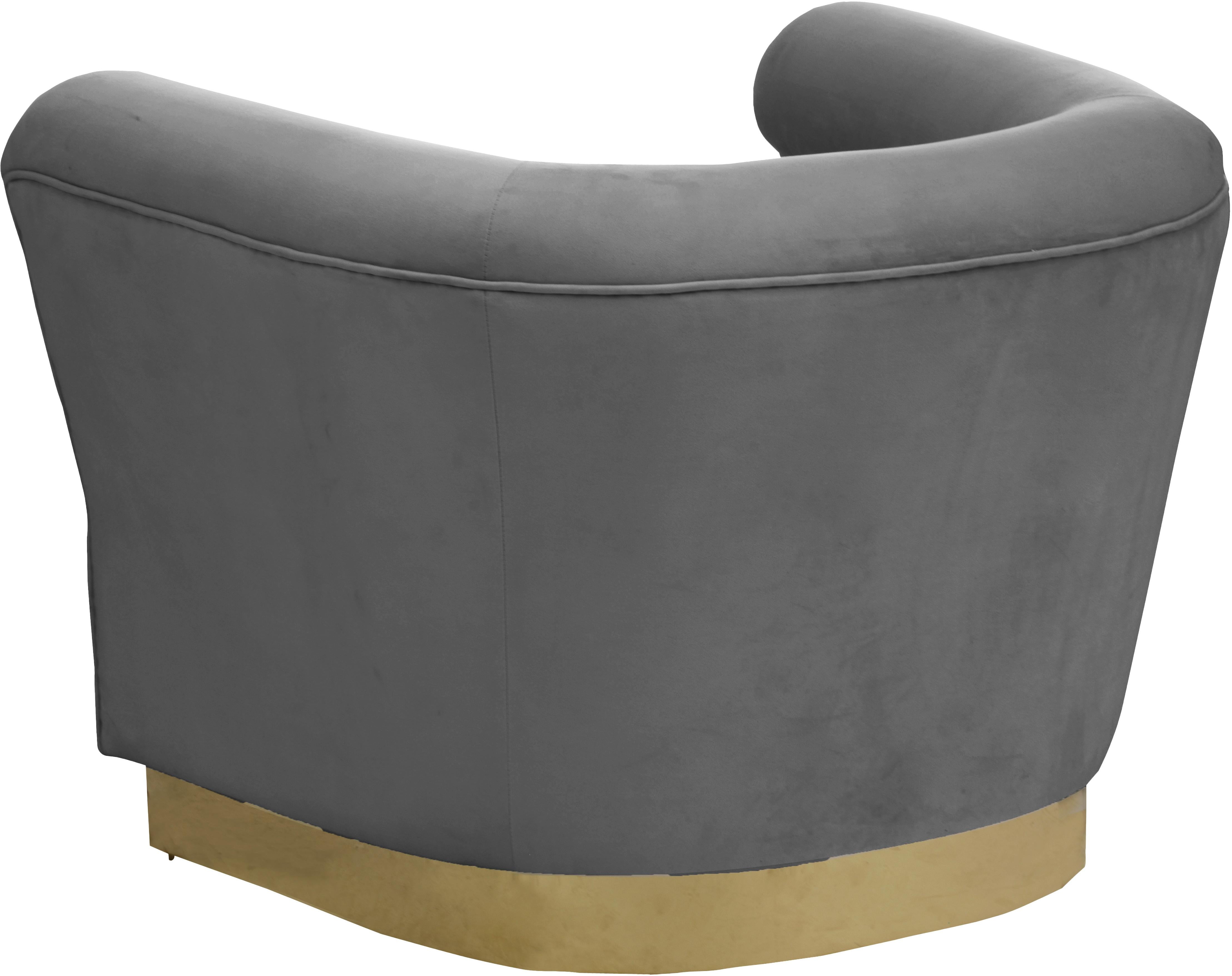 Bellini Grey Velvet Chair - Luxury Home Furniture (MI)