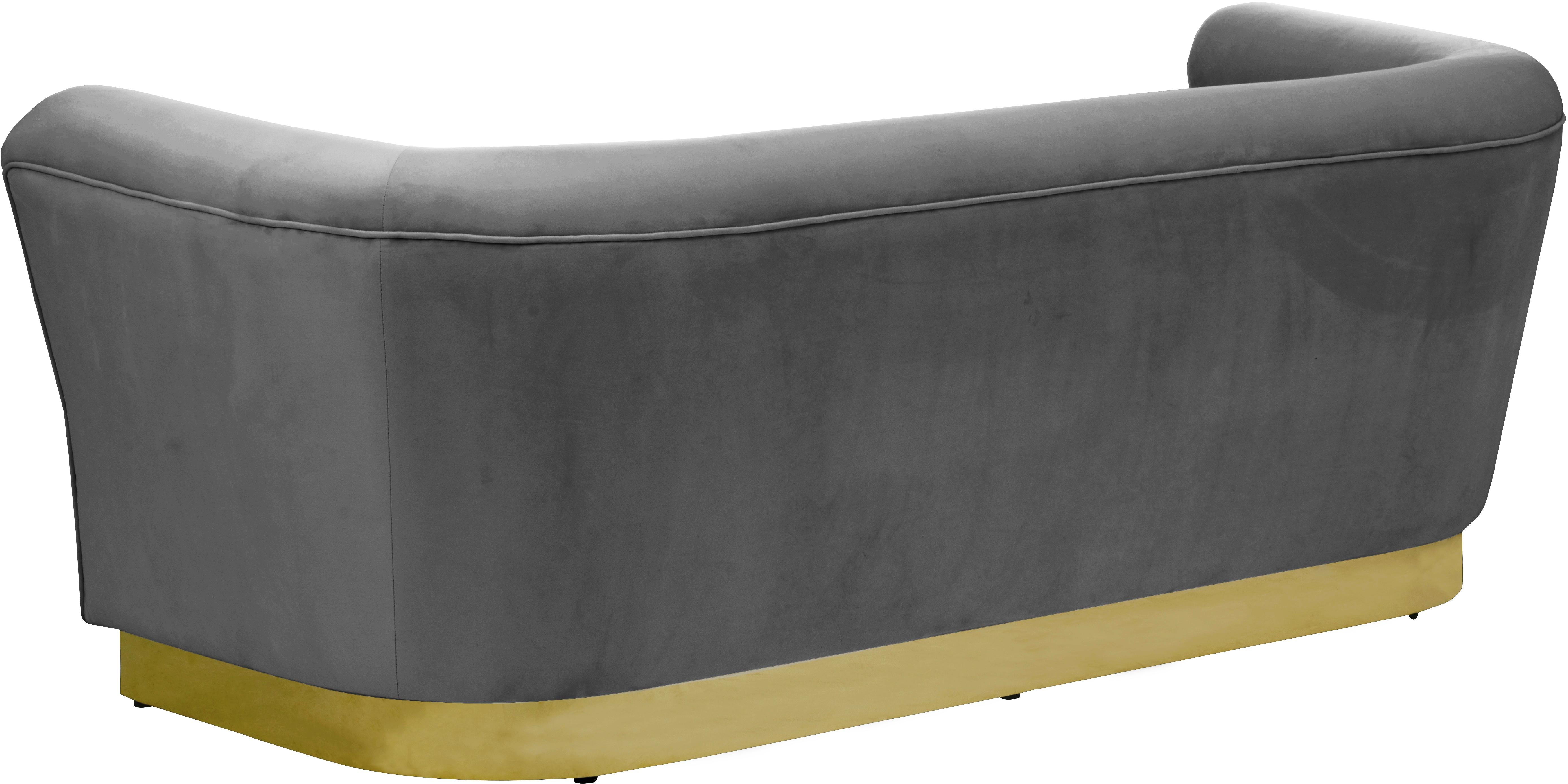 Bellini Grey Velvet Sofa - Luxury Home Furniture (MI)
