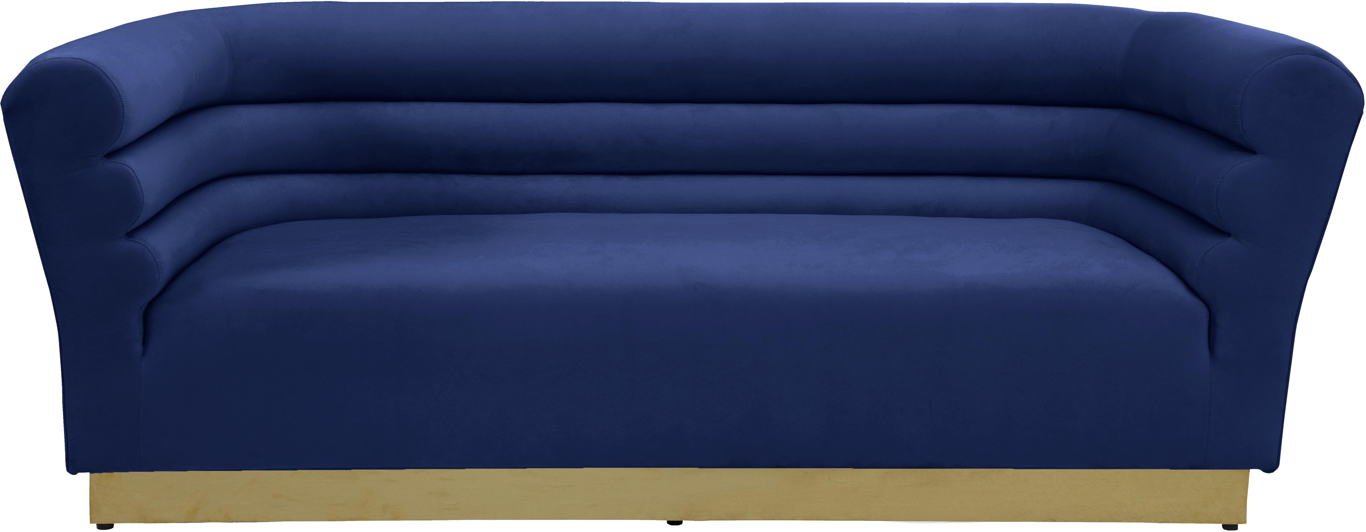 Bellini Navy Velvet Sofa - Luxury Home Furniture (MI)