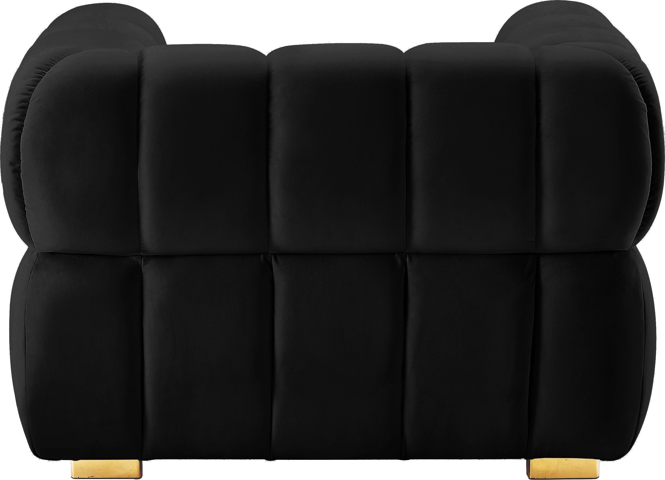 Gwen Black Velvet Chair - Luxury Home Furniture (MI)