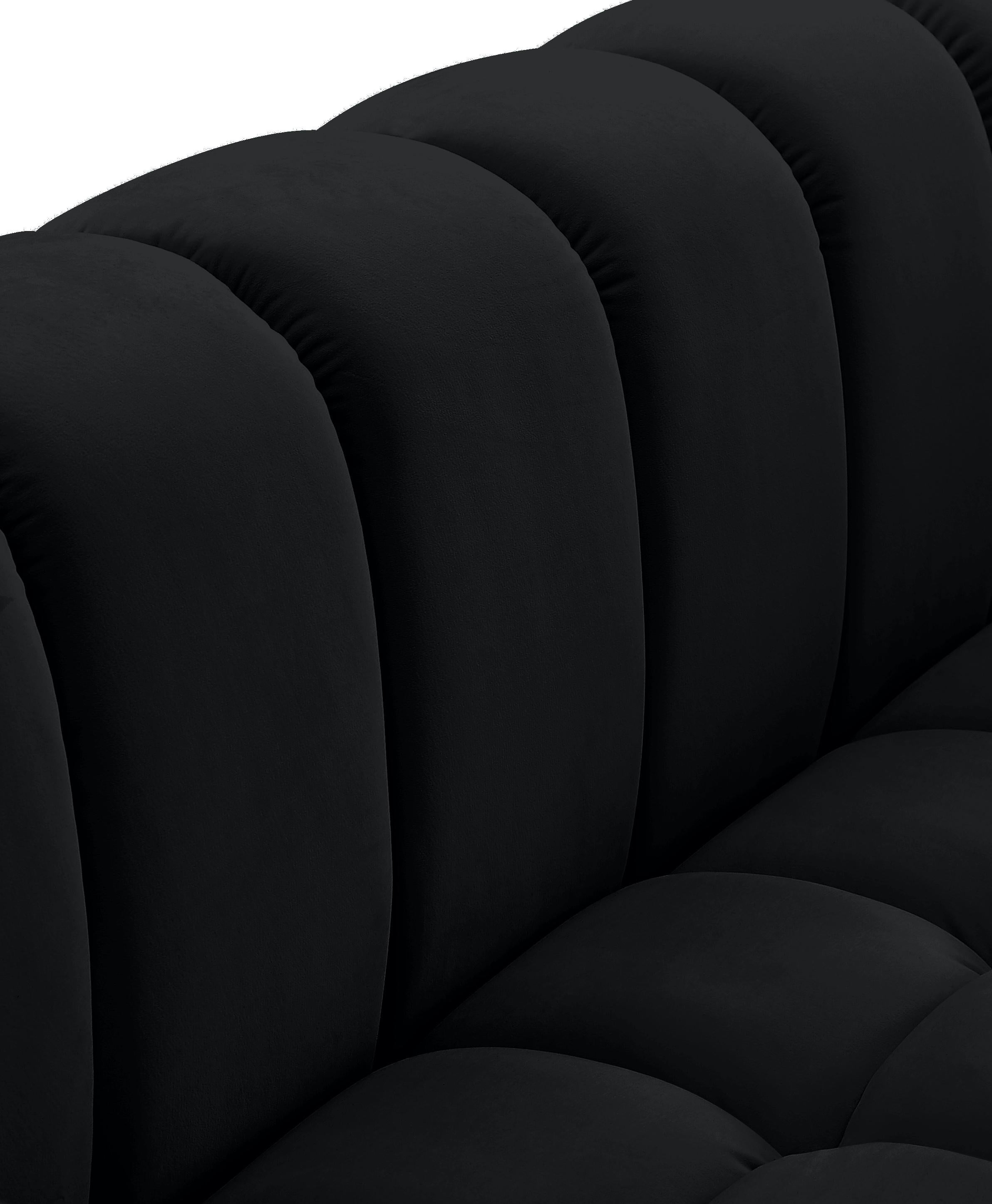 Gwen Black Velvet Chair - Luxury Home Furniture (MI)