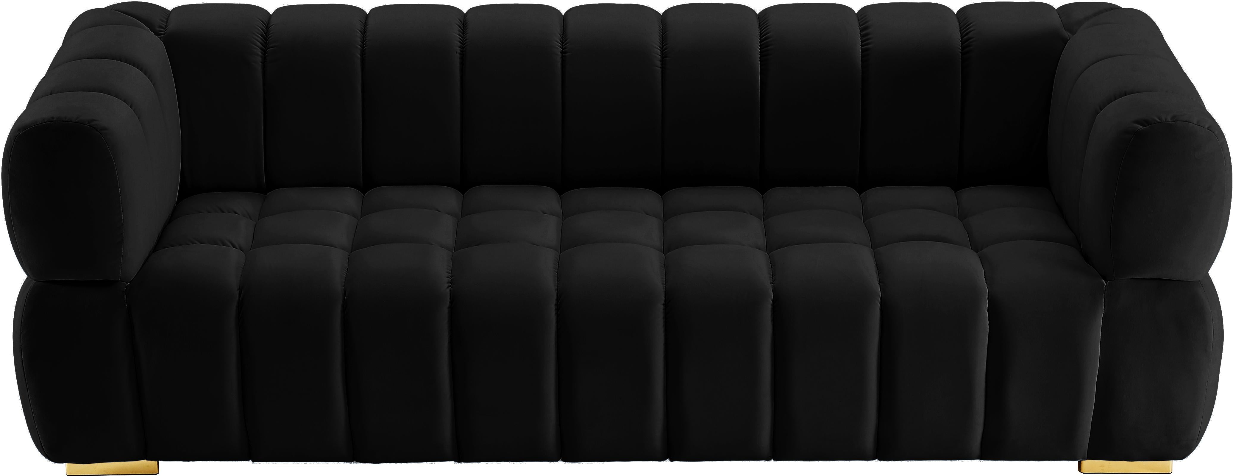 Gwen Black Velvet Sofa - Luxury Home Furniture (MI)