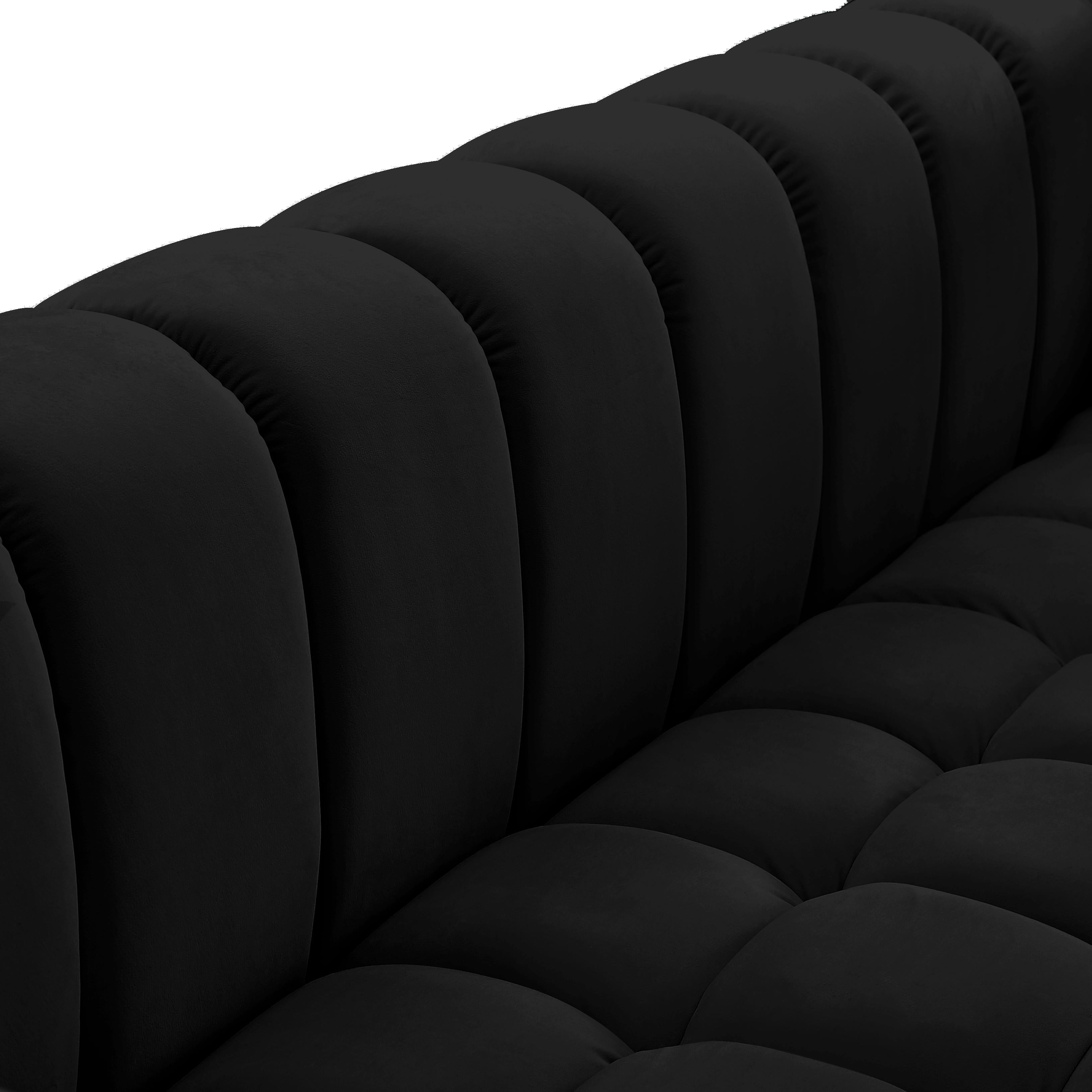 Gwen Black Velvet Sofa - Luxury Home Furniture (MI)