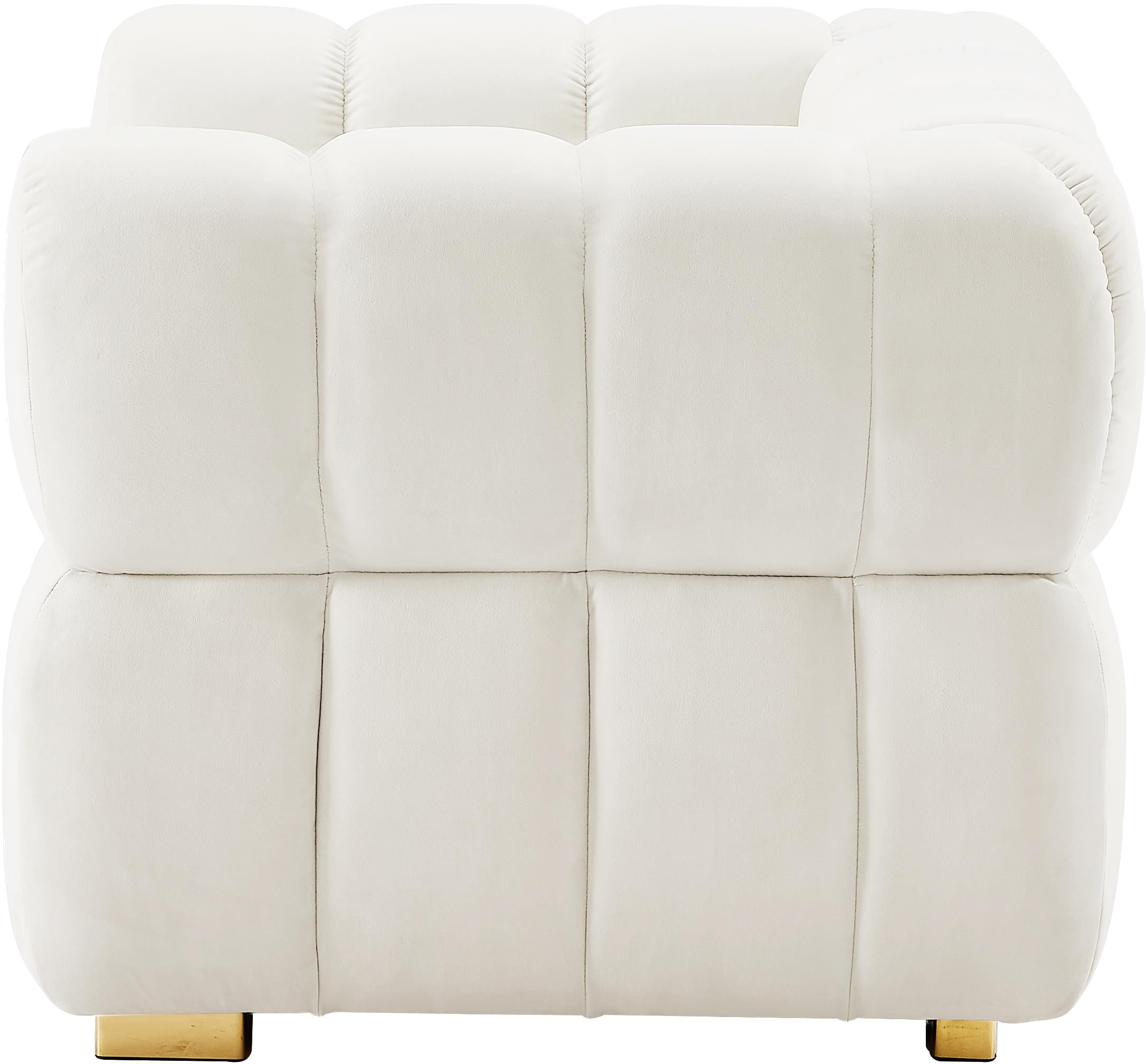 Gwen Cream Velvet Chair - Luxury Home Furniture (MI)