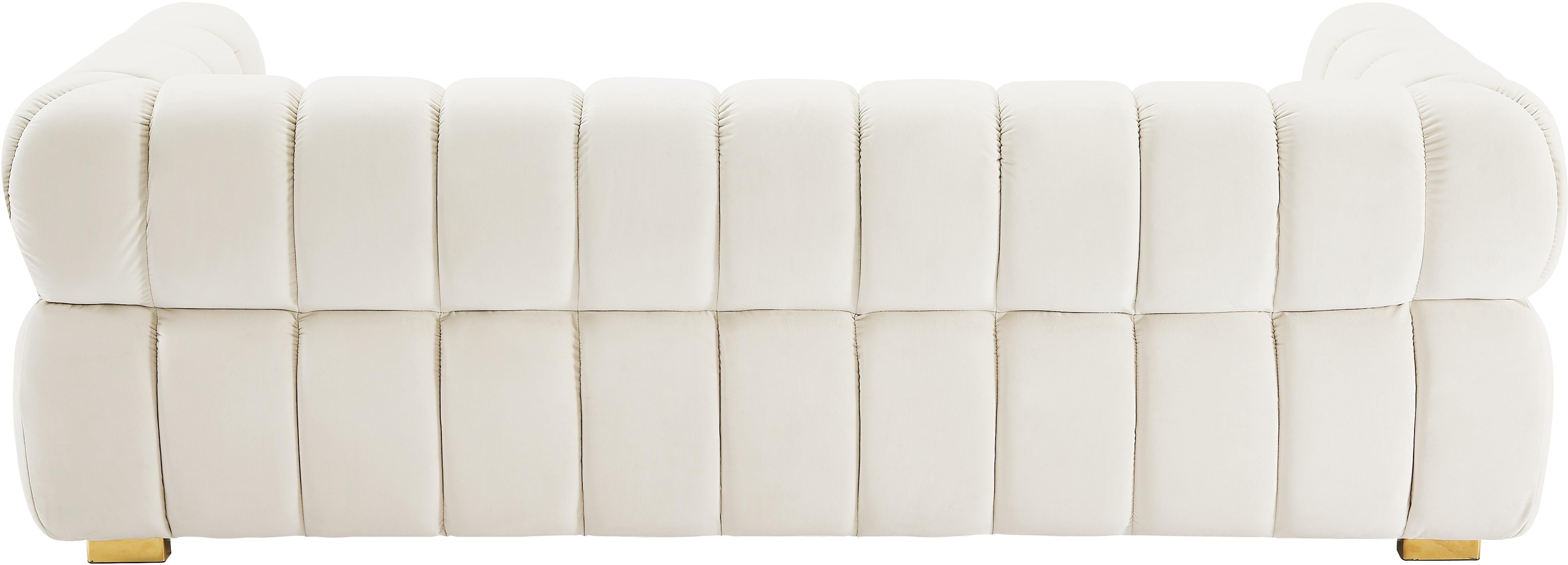 Gwen Cream Velvet Sofa - Luxury Home Furniture (MI)