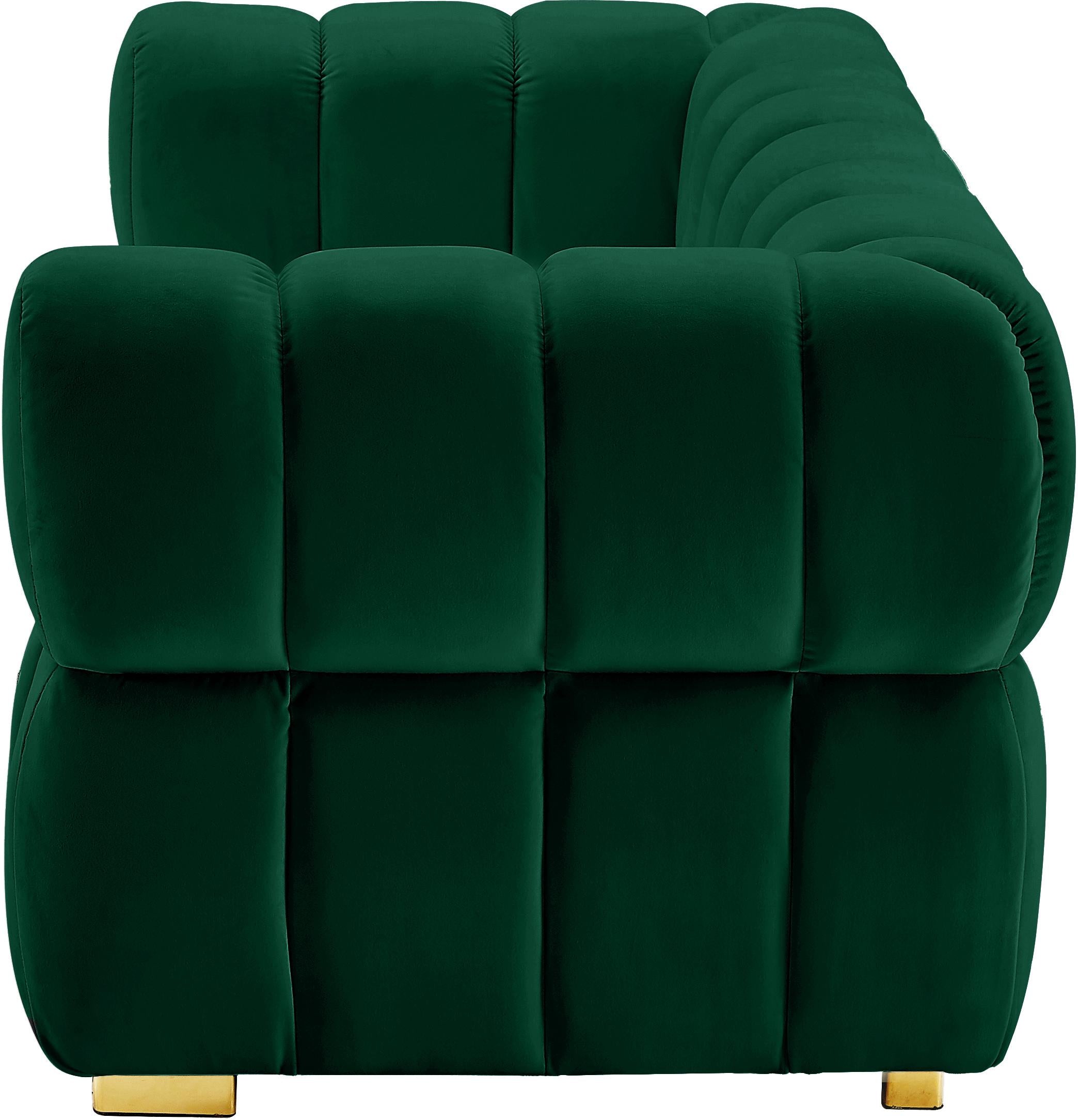 Gwen Green Velvet Loveseat - Luxury Home Furniture (MI)