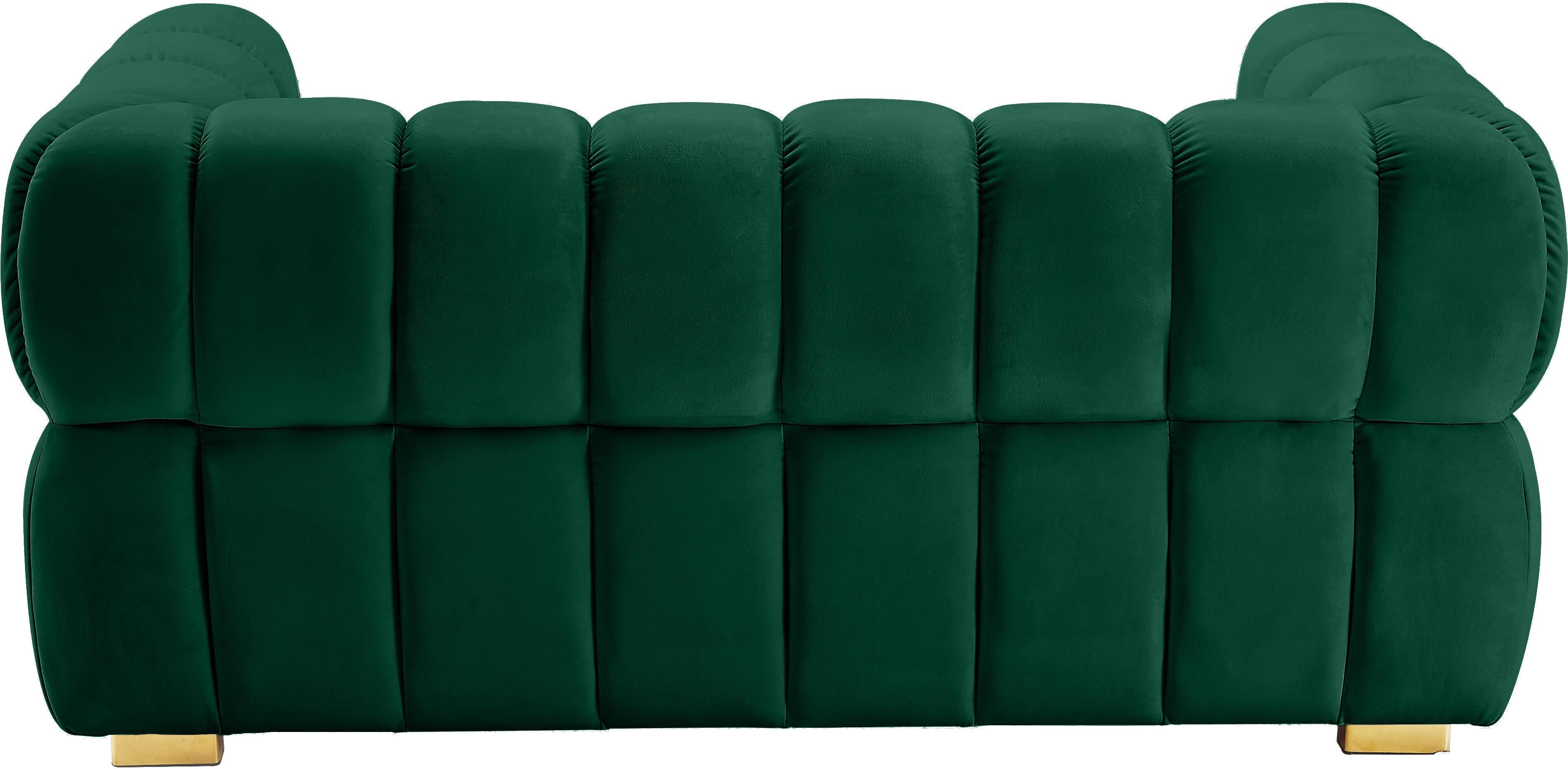Gwen Green Velvet Loveseat - Luxury Home Furniture (MI)