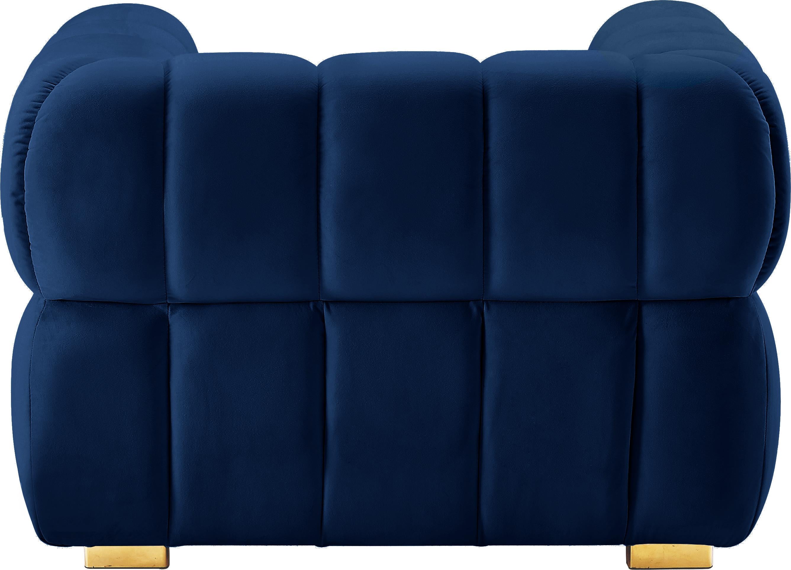 Gwen Navy Velvet Chair - Luxury Home Furniture (MI)