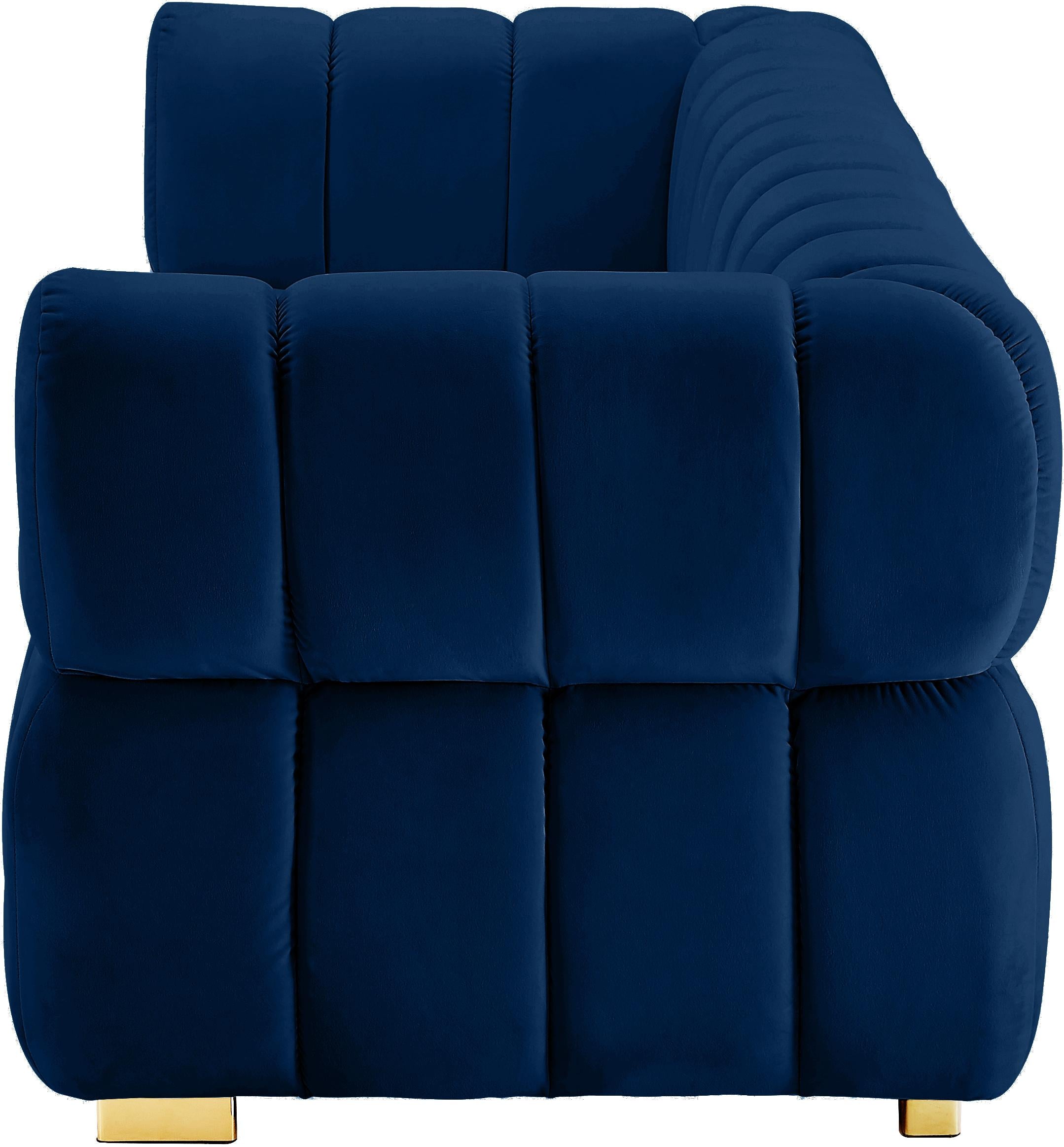 Gwen Navy Velvet Sofa - Luxury Home Furniture (MI)