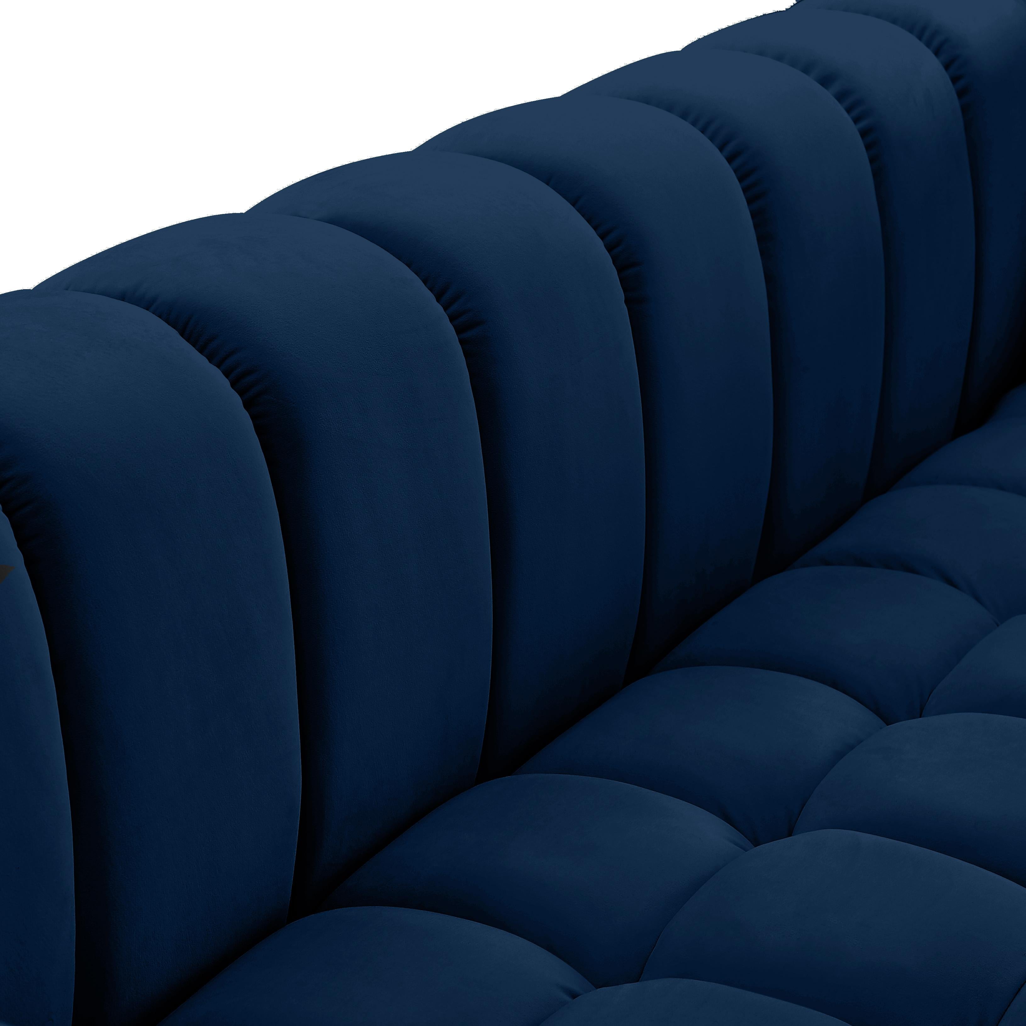 Gwen Navy Velvet Sofa - Luxury Home Furniture (MI)