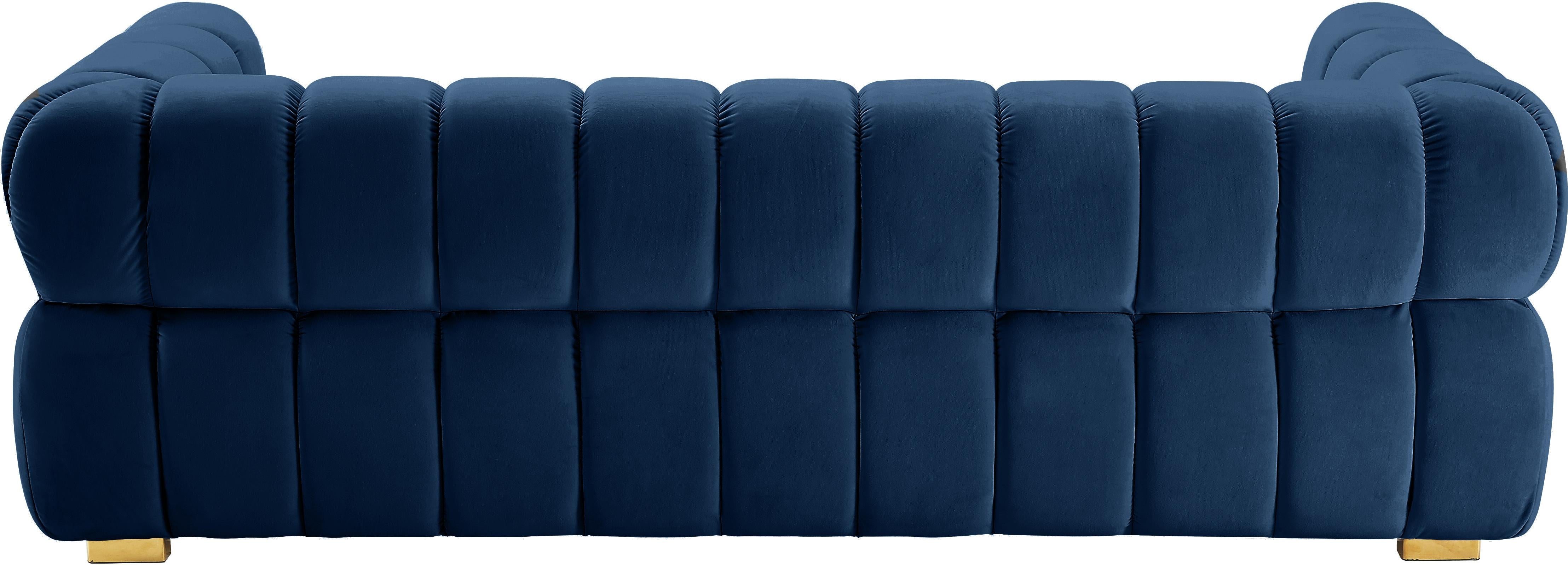 Gwen Navy Velvet Sofa - Luxury Home Furniture (MI)