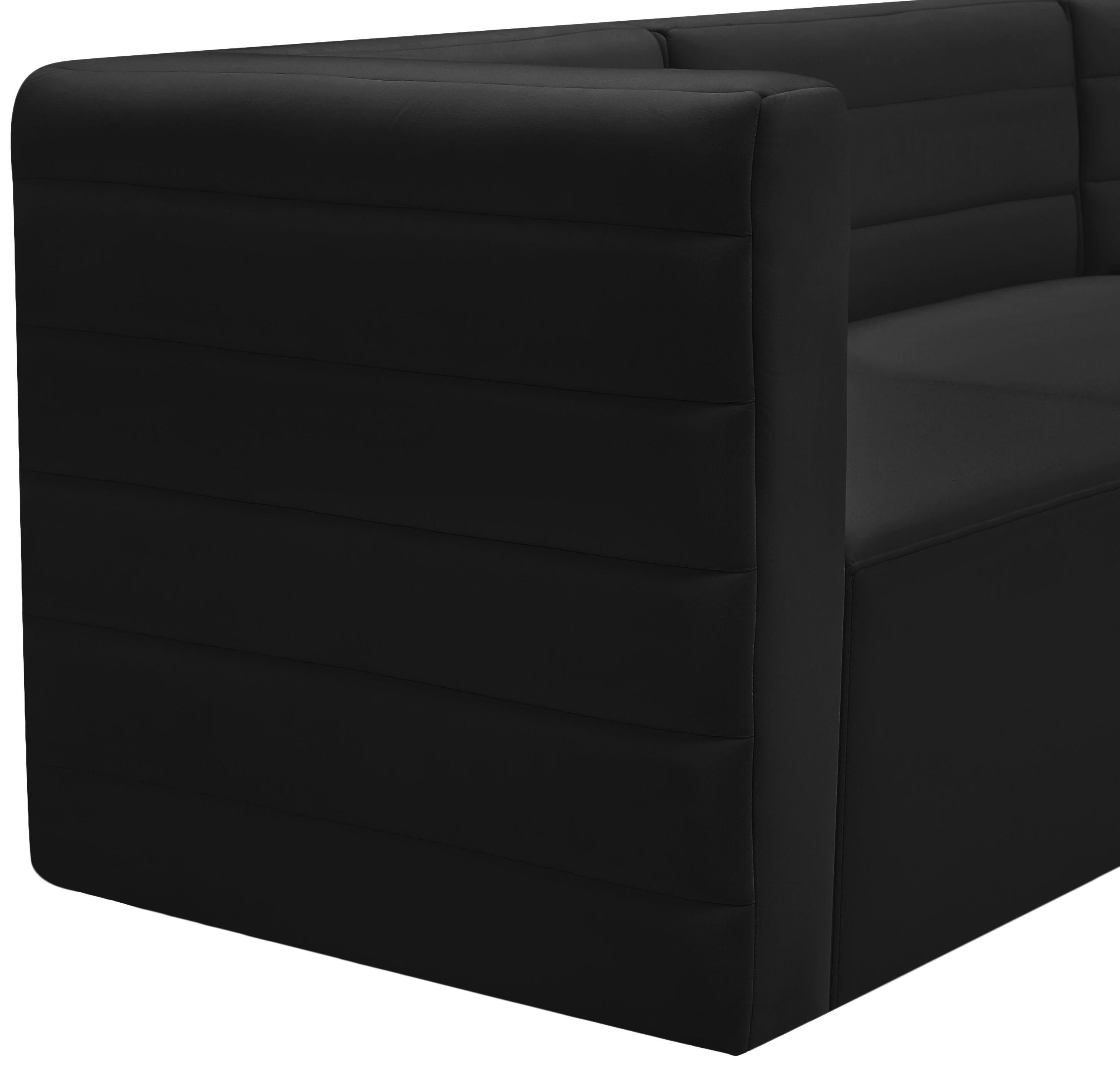 Quincy Black Velvet Modular Corner Chair - Luxury Home Furniture (MI)