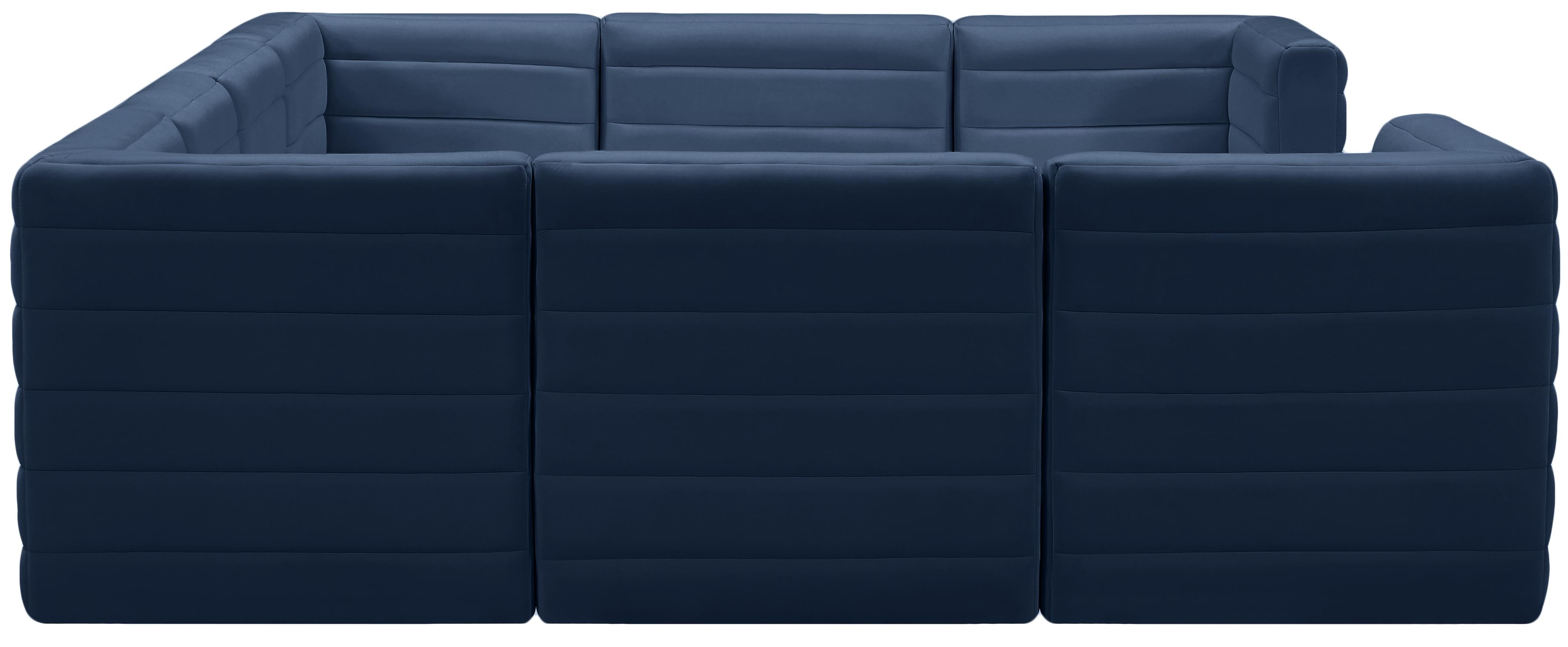 Quincy Navy Velvet Modular Sectional