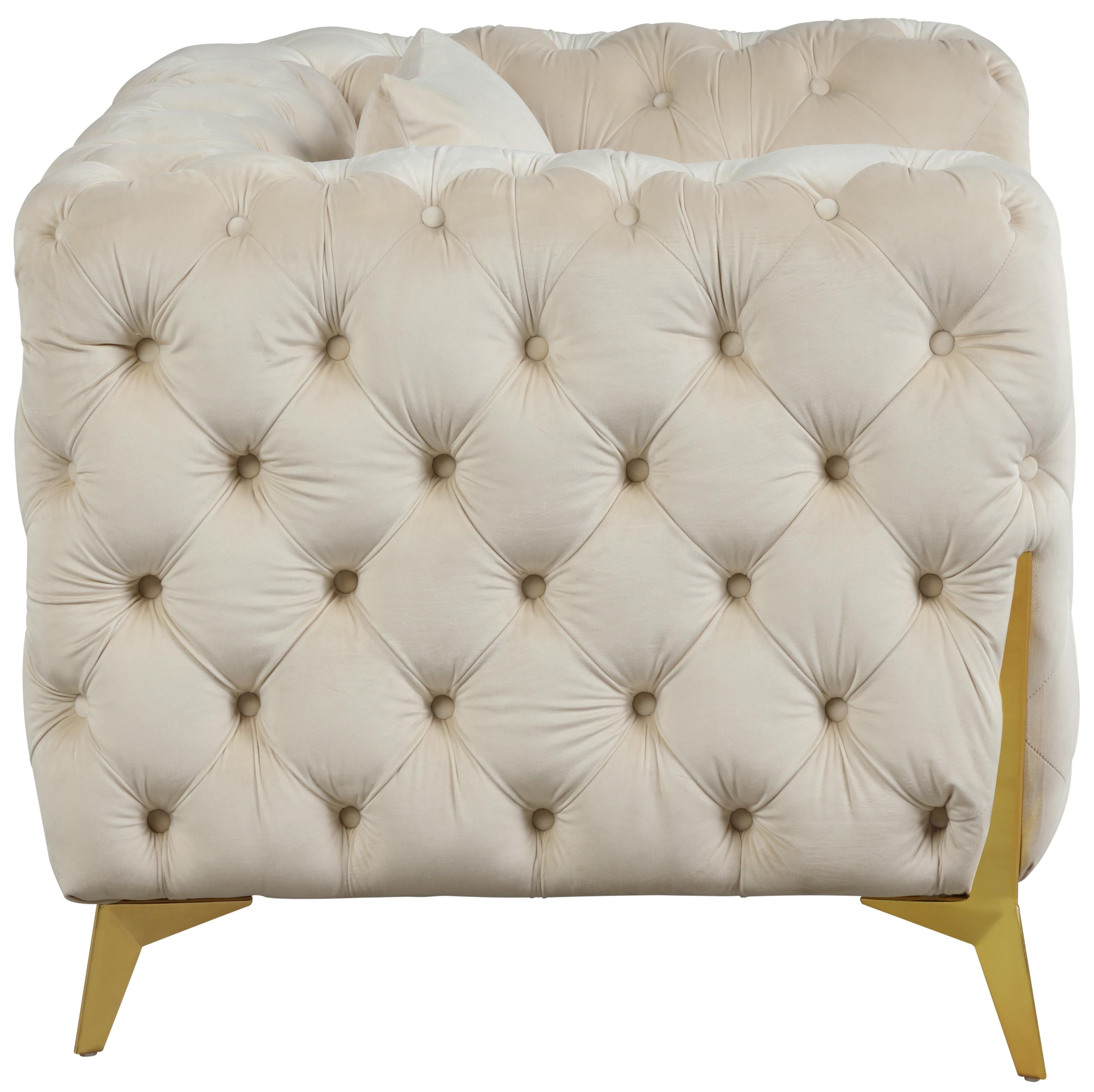 Kingdom Cream Velvet Chair - Luxury Home Furniture (MI)