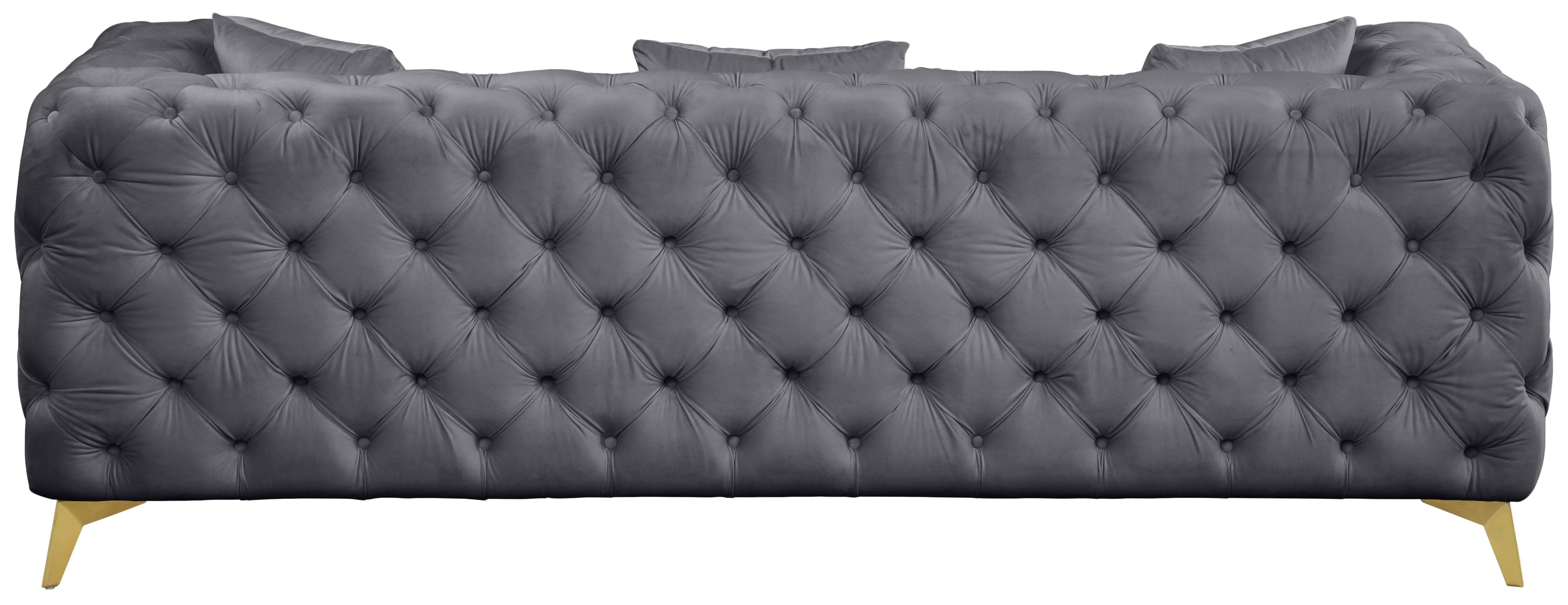 Kingdom Grey Velvet Sofa - Luxury Home Furniture (MI)