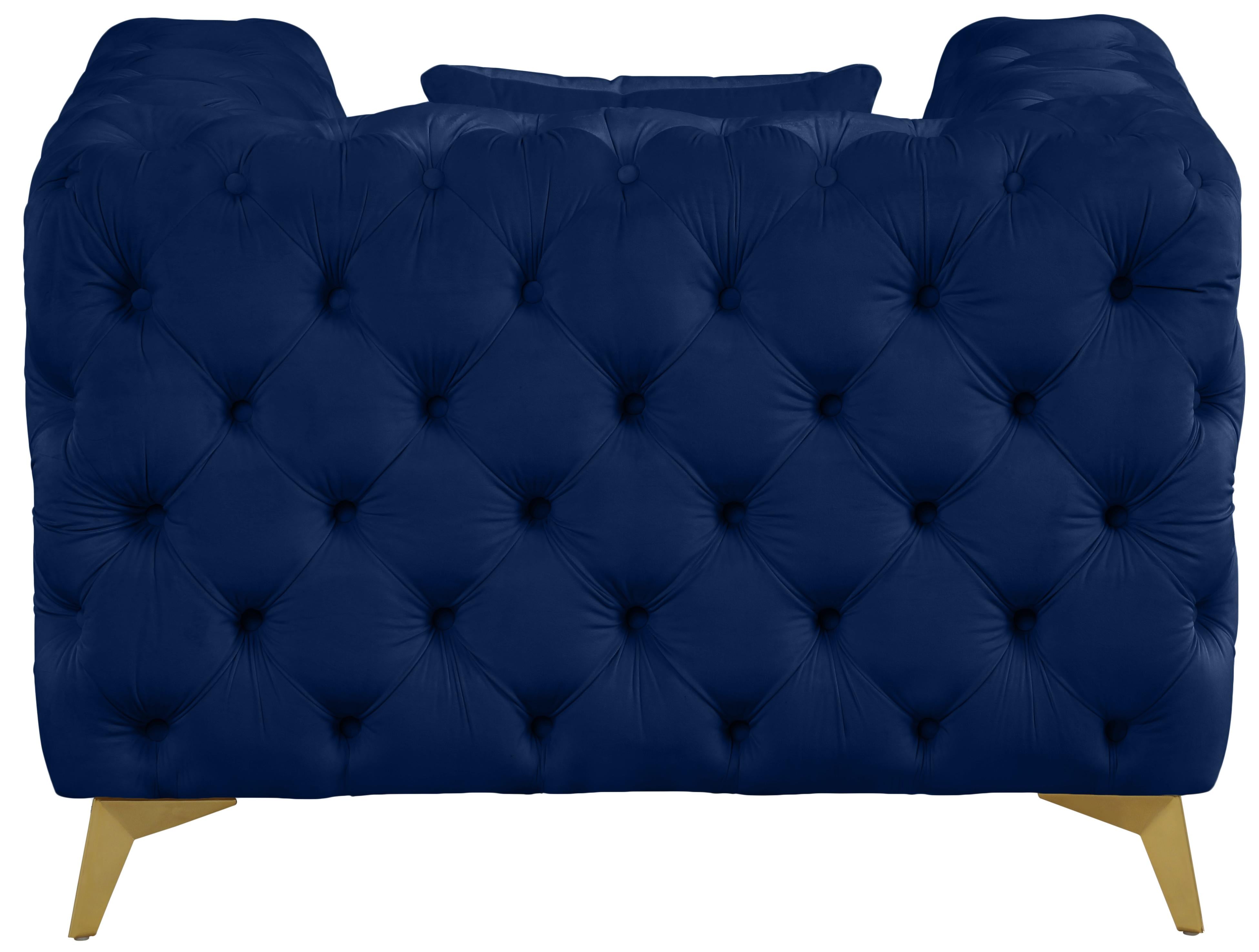 Kingdom Navy Velvet Chair - Luxury Home Furniture (MI)