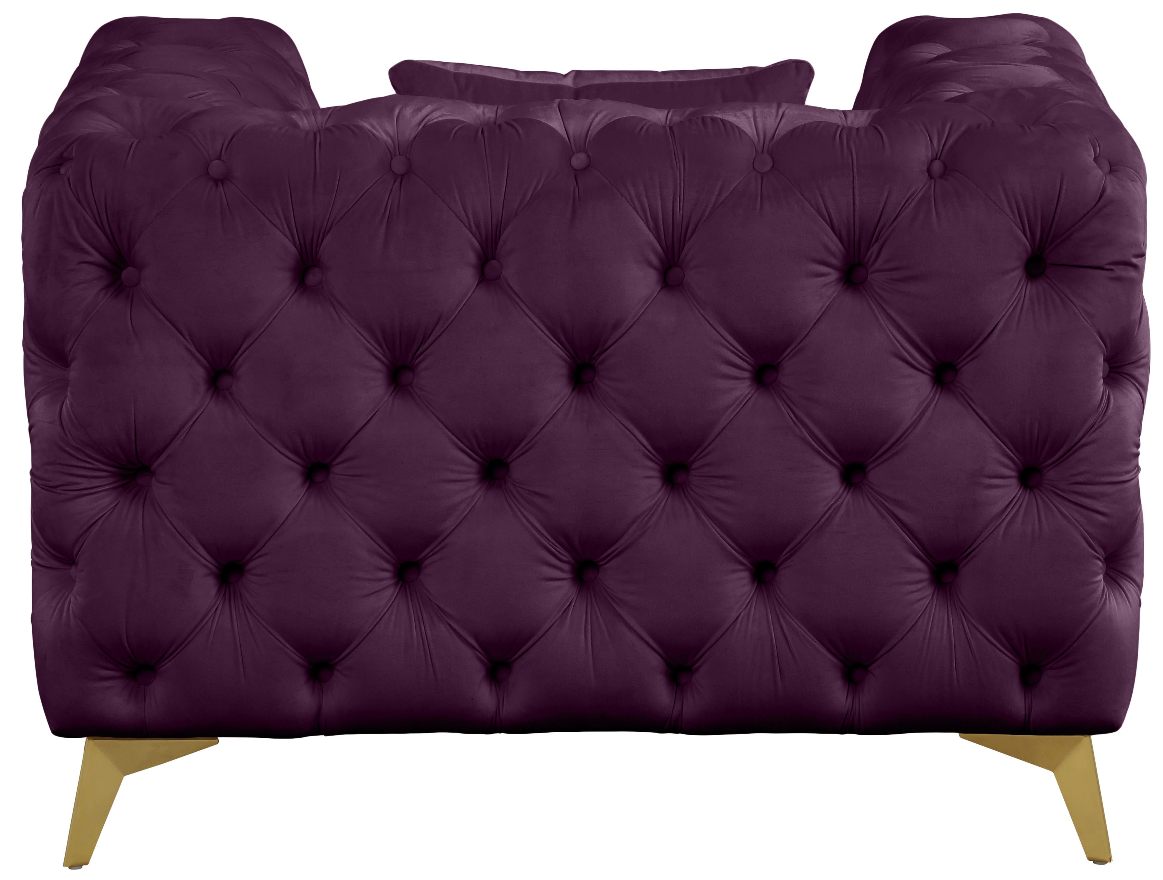 Kingdom Purple Velvet Chair - Luxury Home Furniture (MI)