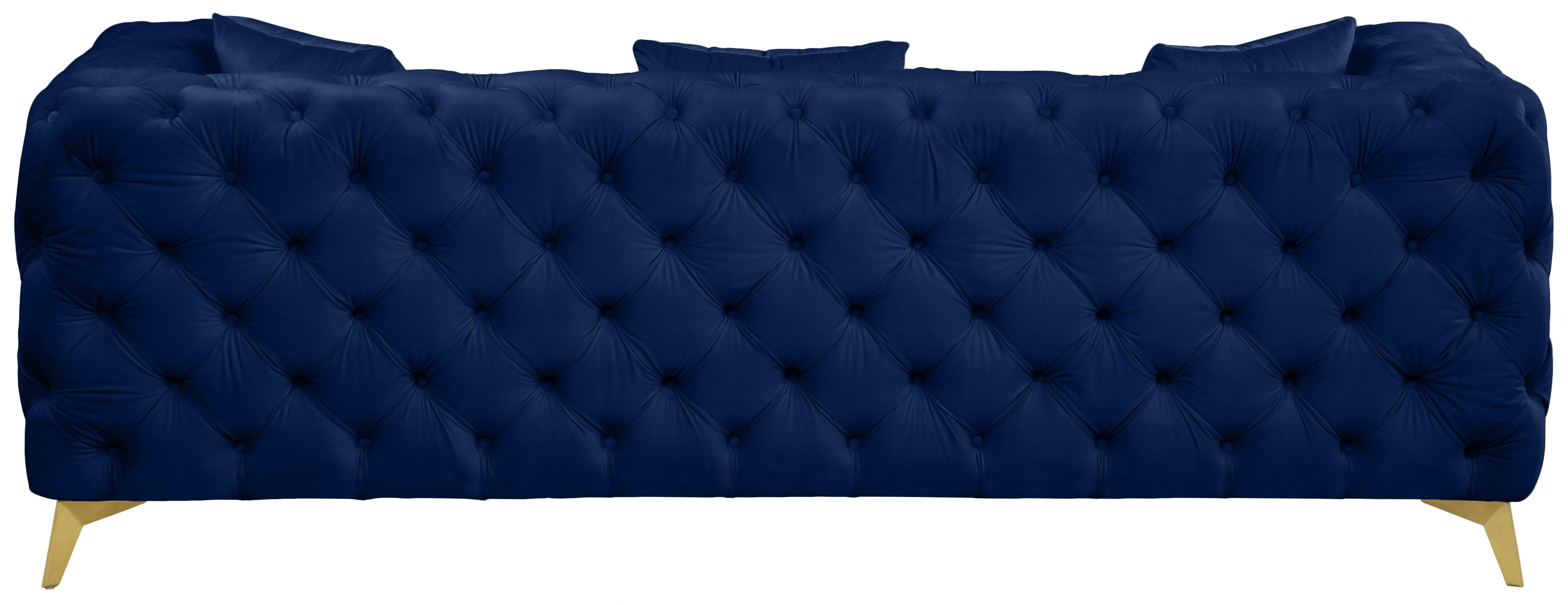 Kingdom Navy Velvet Sofa - Luxury Home Furniture (MI)