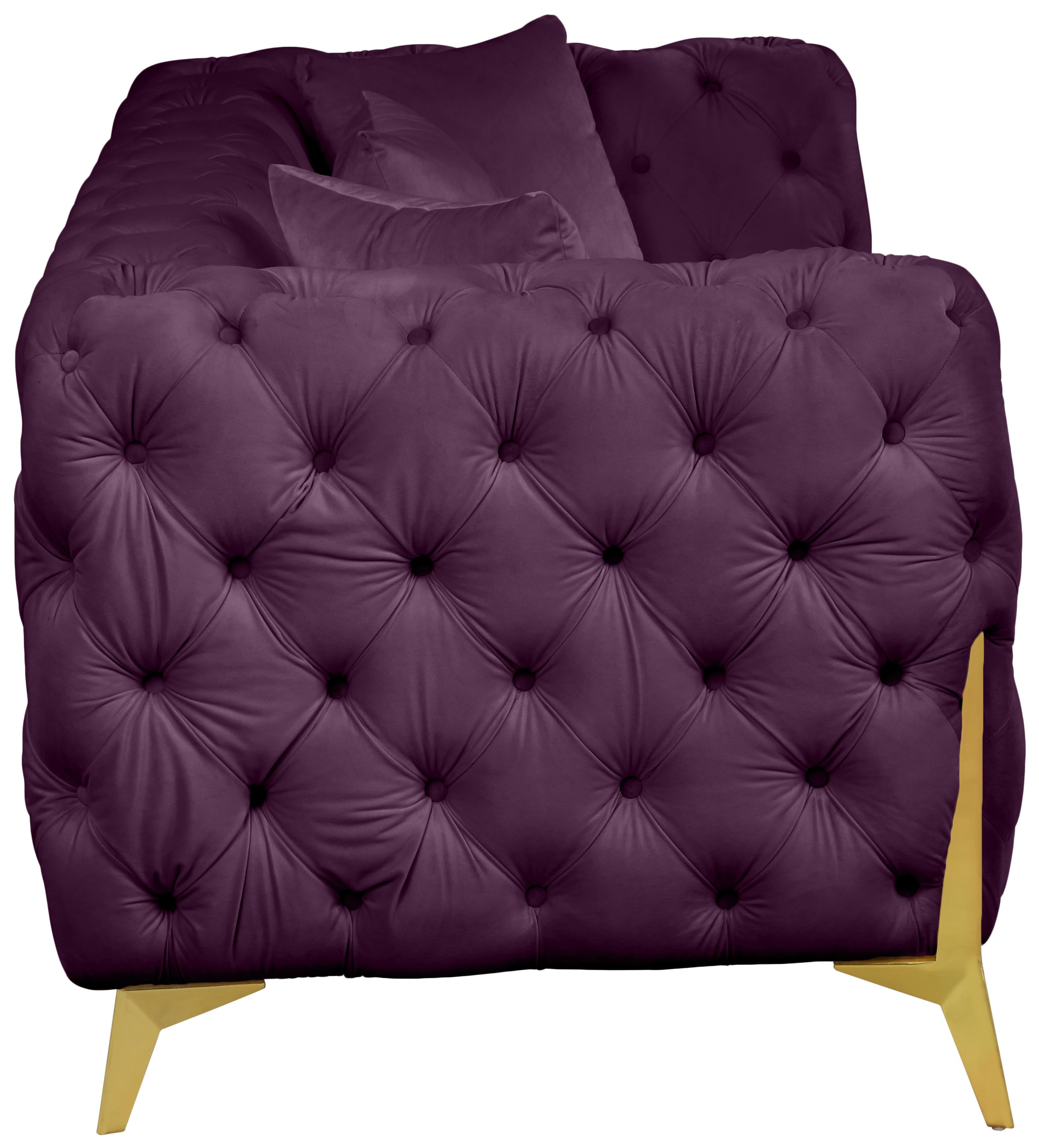 Kingdom Purple Velvet Sofa - Luxury Home Furniture (MI)