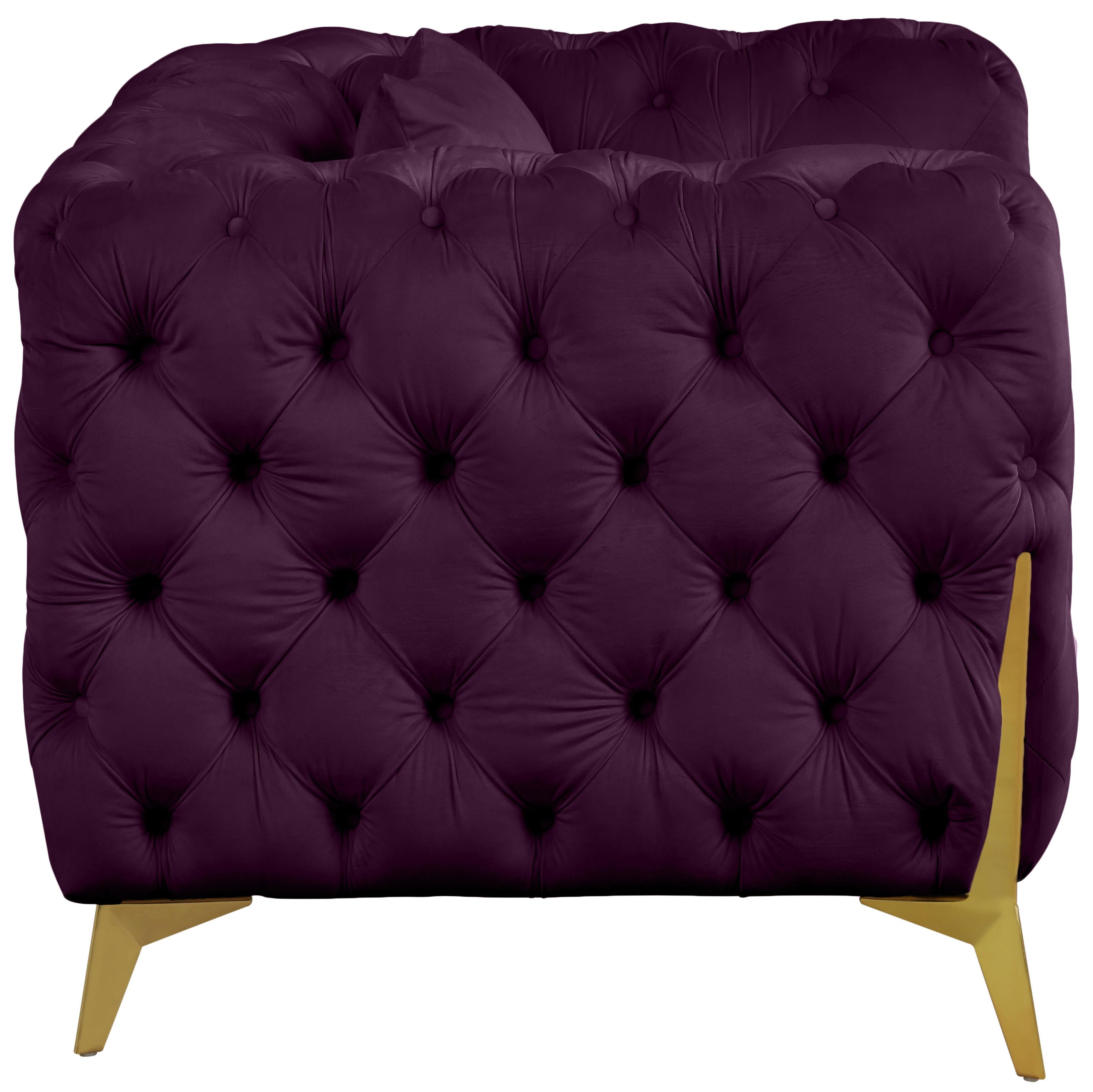 Kingdom Purple Velvet Chair - Luxury Home Furniture (MI)