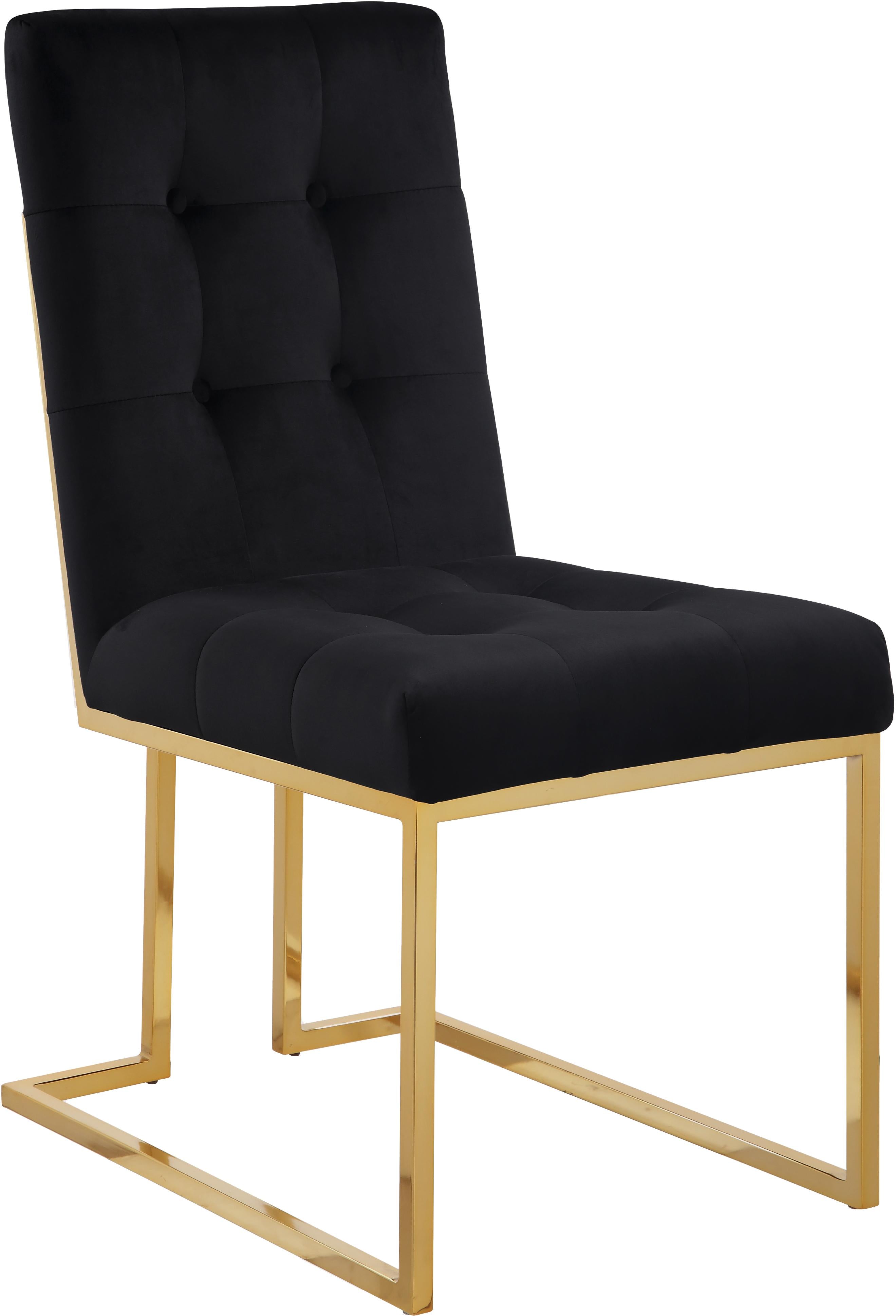 Pierre Black Velvet Dining Chair - Luxury Home Furniture (MI)